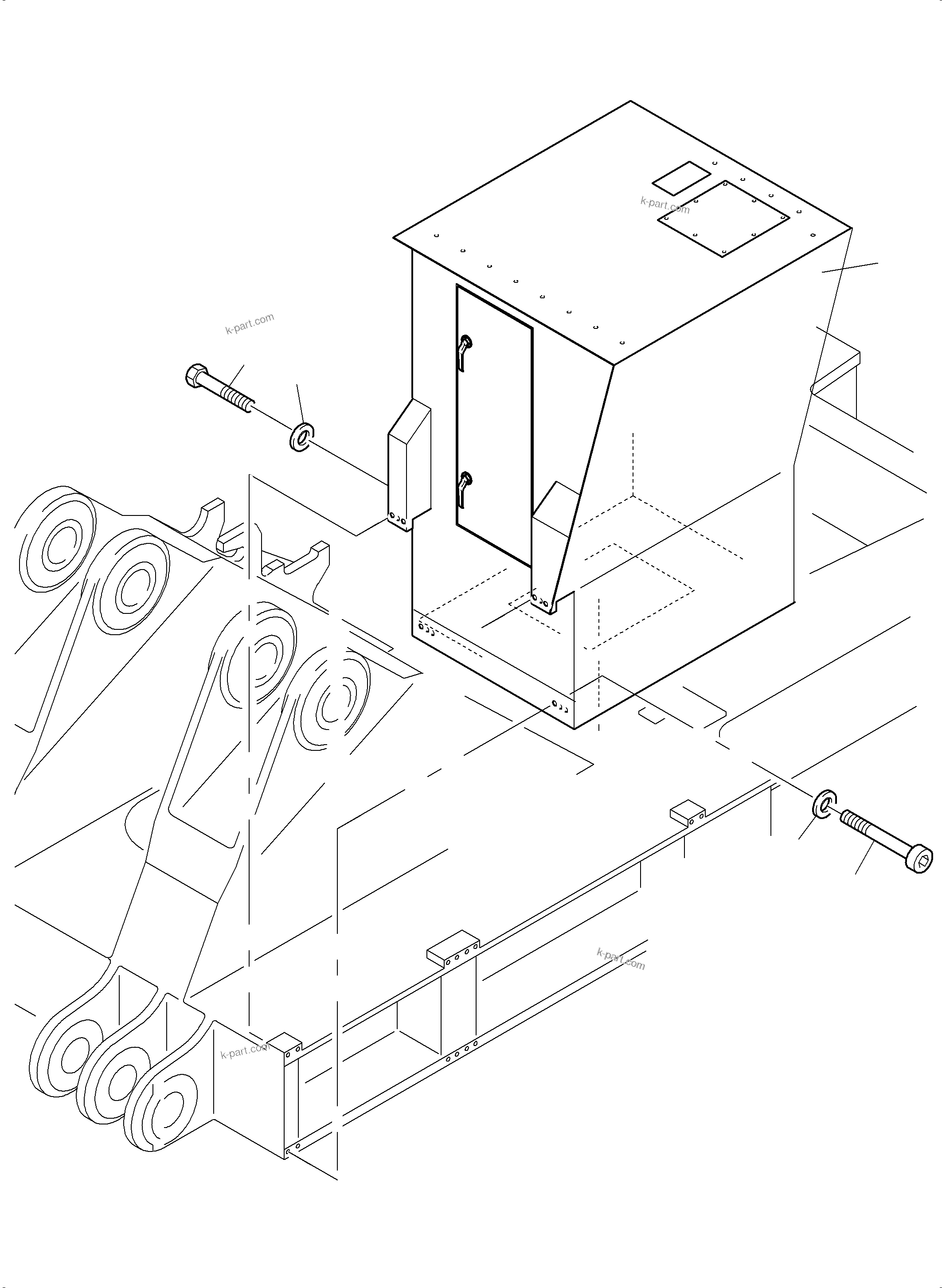 Komatsu parts book diagram for PC5500-6 S/N 15137: CAB SUPPORT ARR.