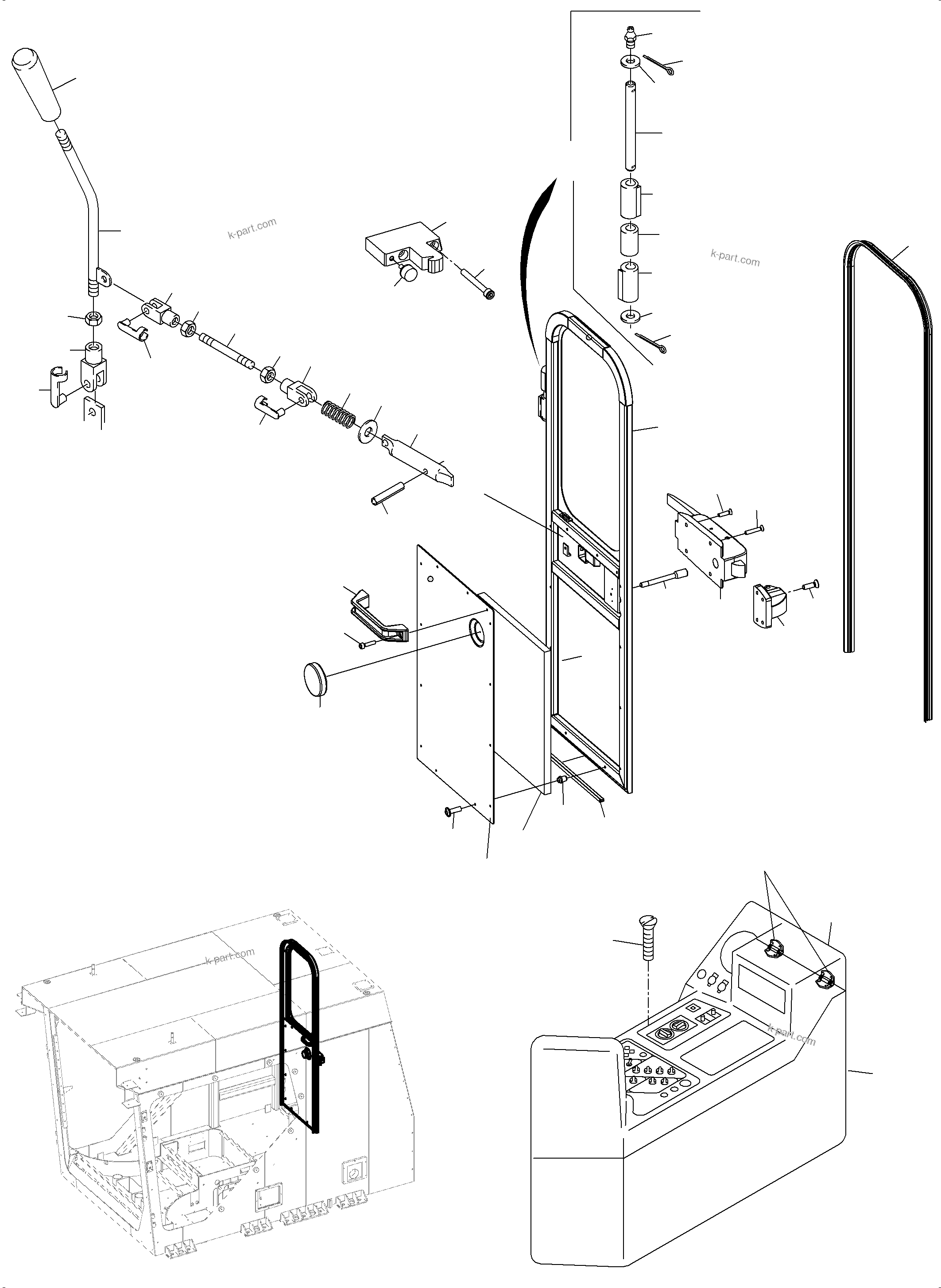 Komatsu parts book diagram for PC5500-6 S/N 15137: OPERATOR'S CAB PART 2