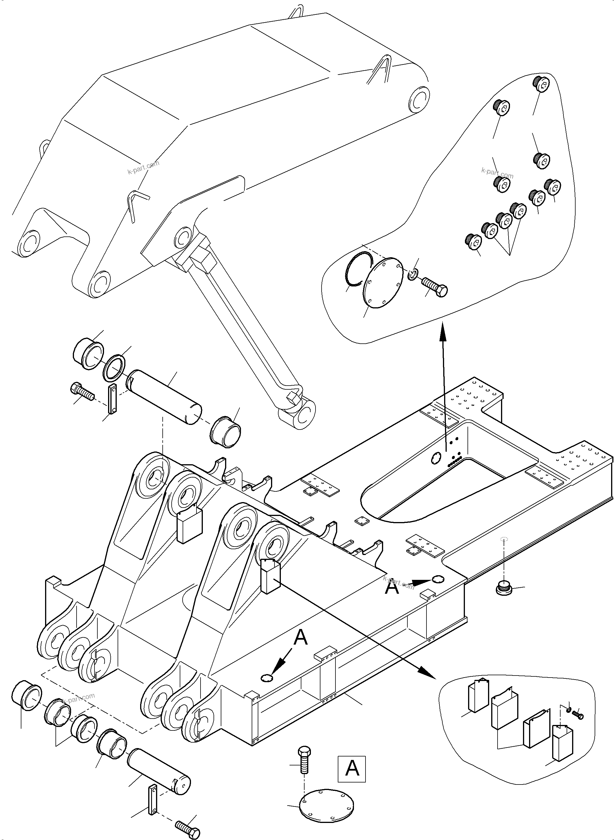 Komatsu parts book diagram for PC5500-6 S/N 15137: SUPERSTRUCTURE PLATFORM