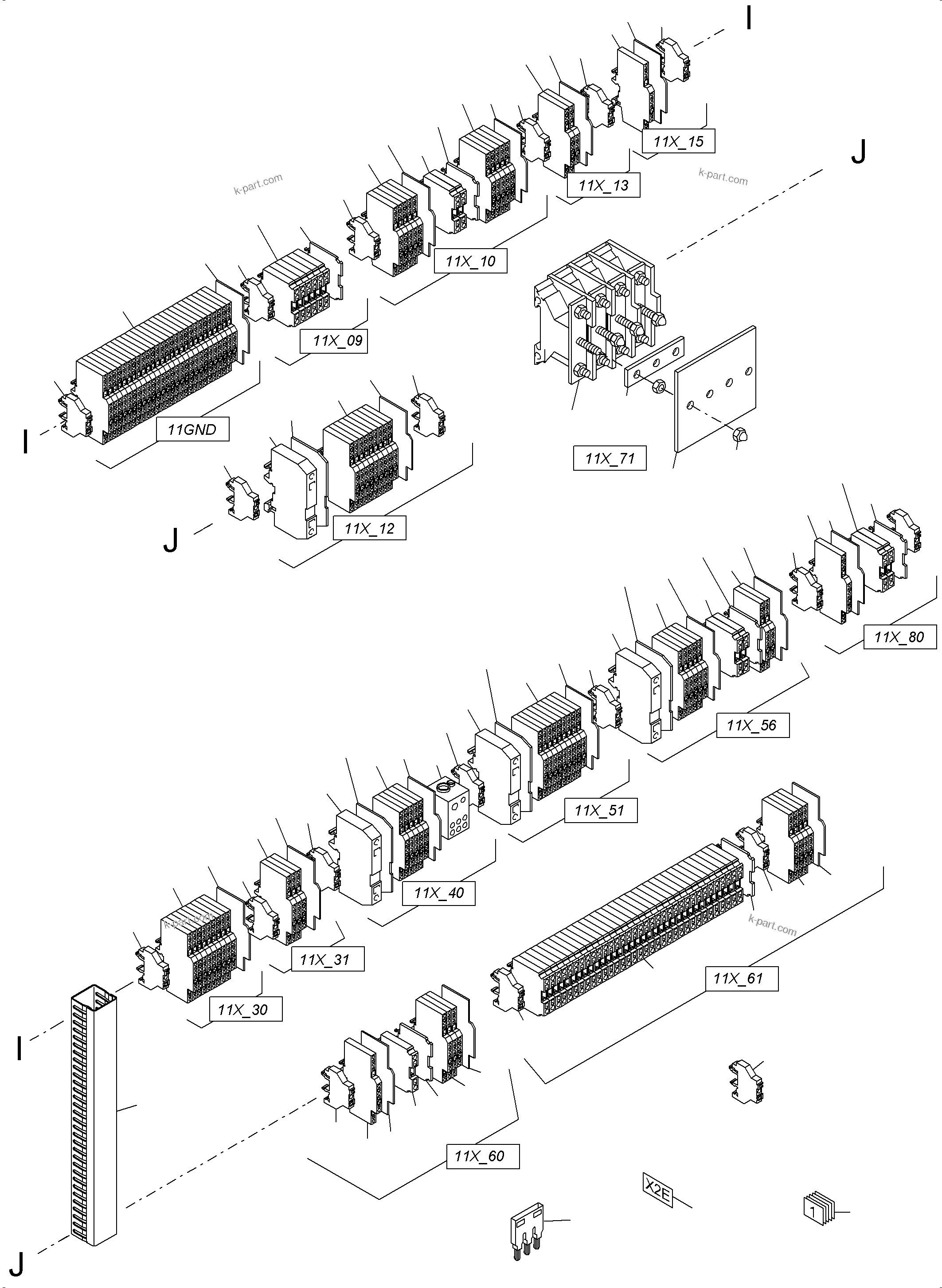 Komatsu parts book diagram for PC5500-6 S/N 15137: SWITCH FRAMING LOCATION 11