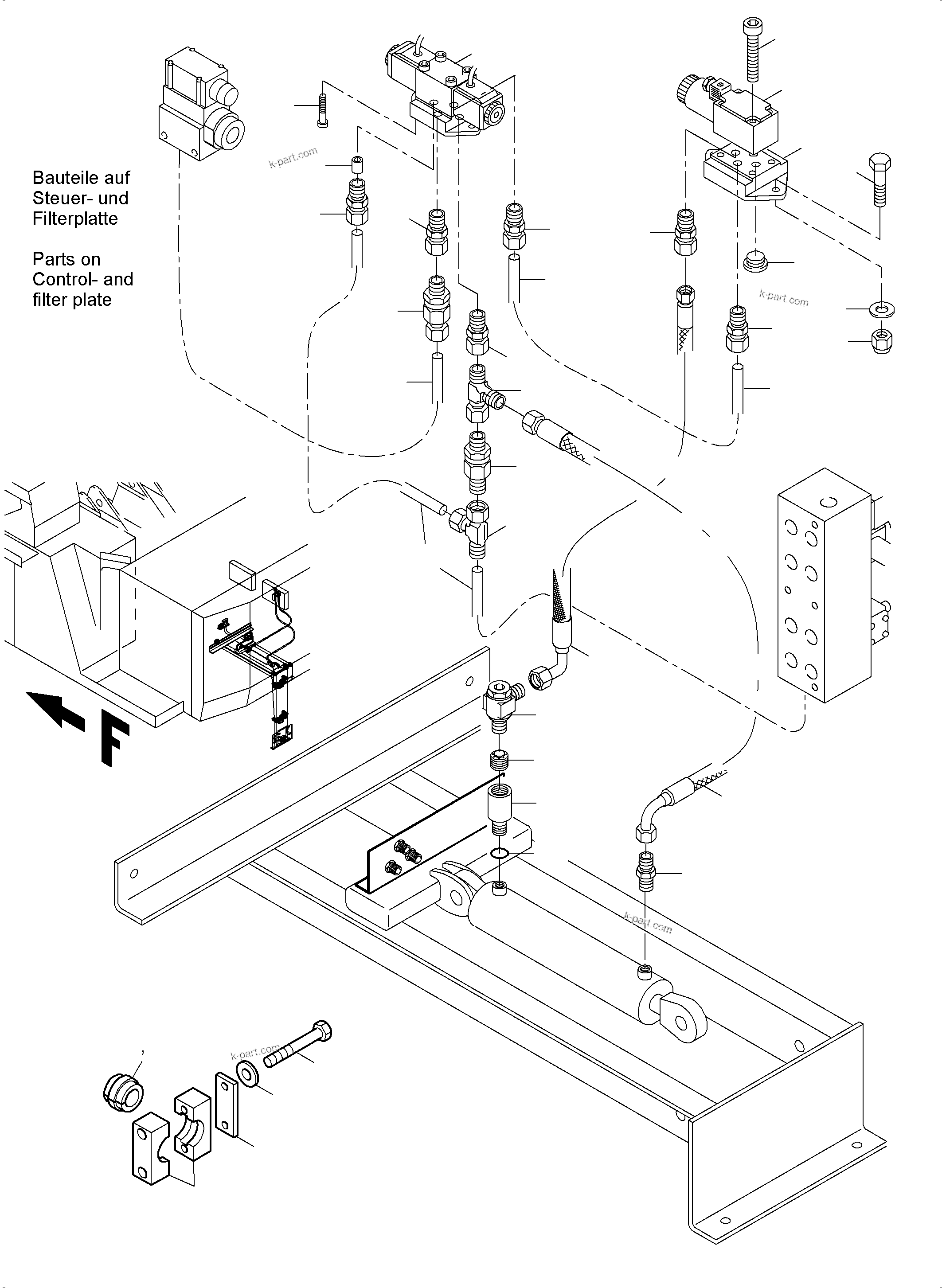 Komatsu parts book diagram for PC5500-6 S/N 15137: REFUELING EQUIPMENT FUEL LINE WIGGINS VR 300