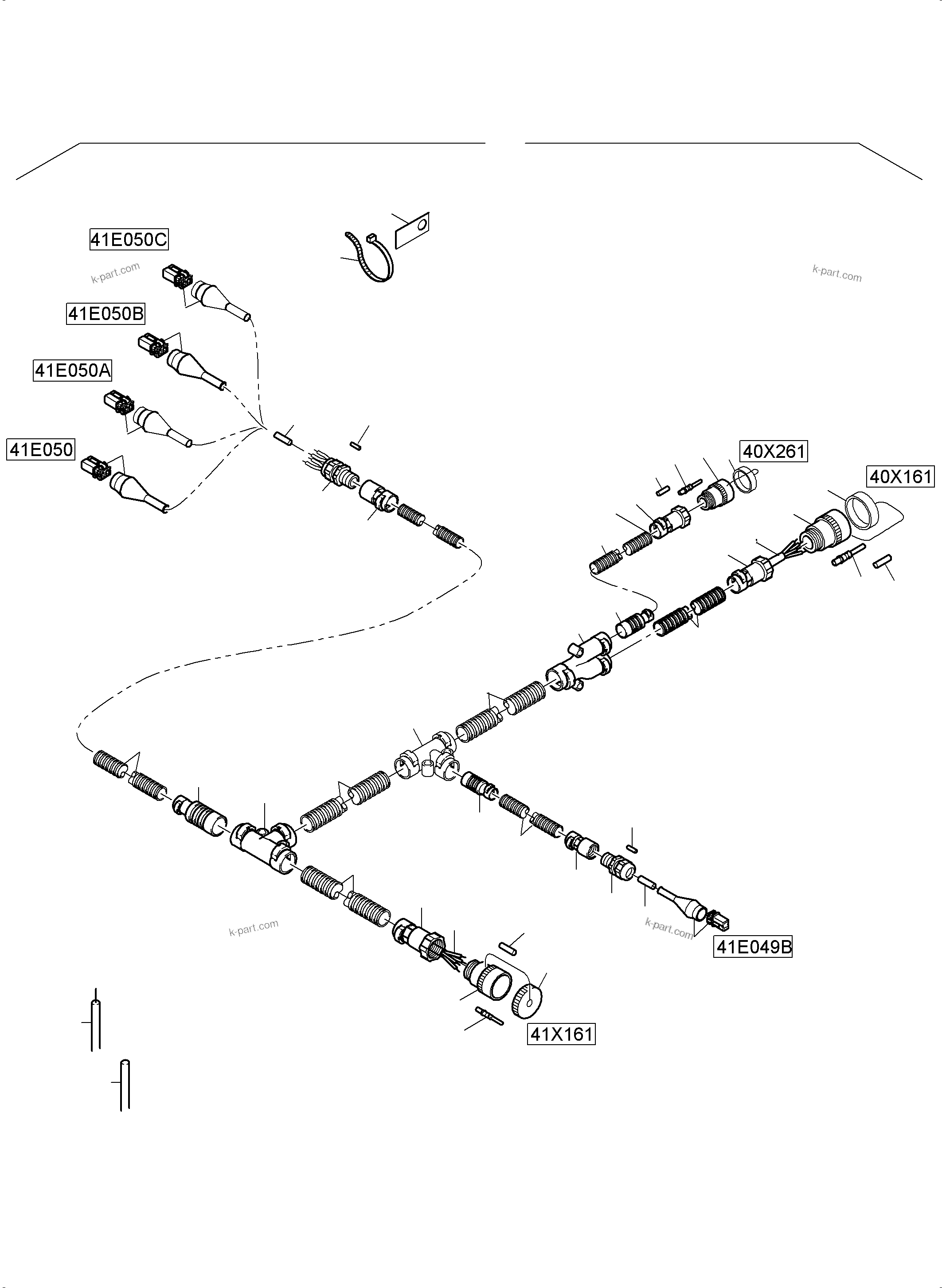 Komatsu parts book diagram for PC5500-6 S/N 15137: OIL TANK, OIL COOLER AND TRANSFUSING PUMP - HARNESSES