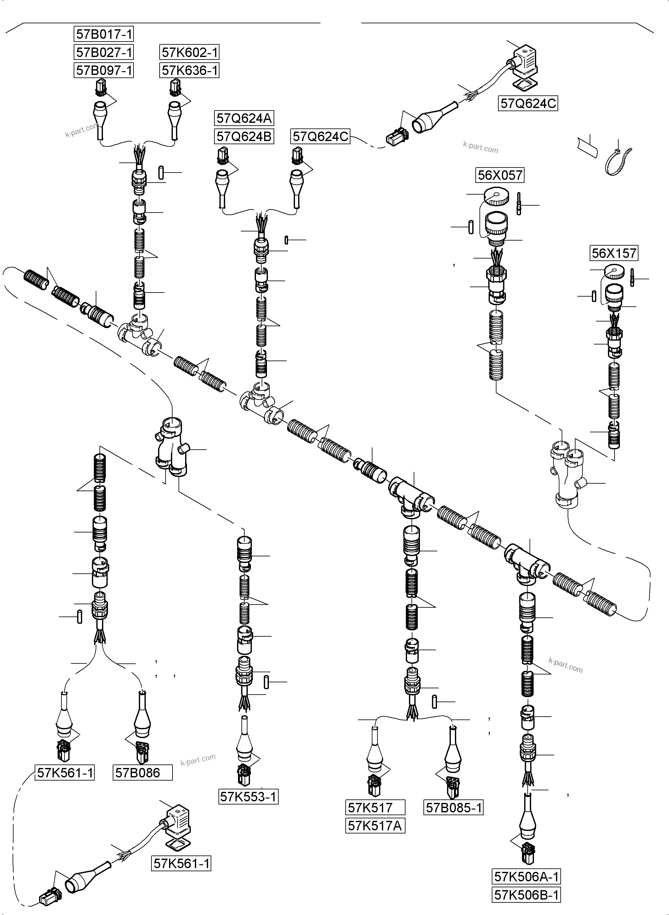 Komatsu parts book diagram for PC5500-6 S/N 15137: CONTROL- AND FILTER PLATES, ELECTRICS