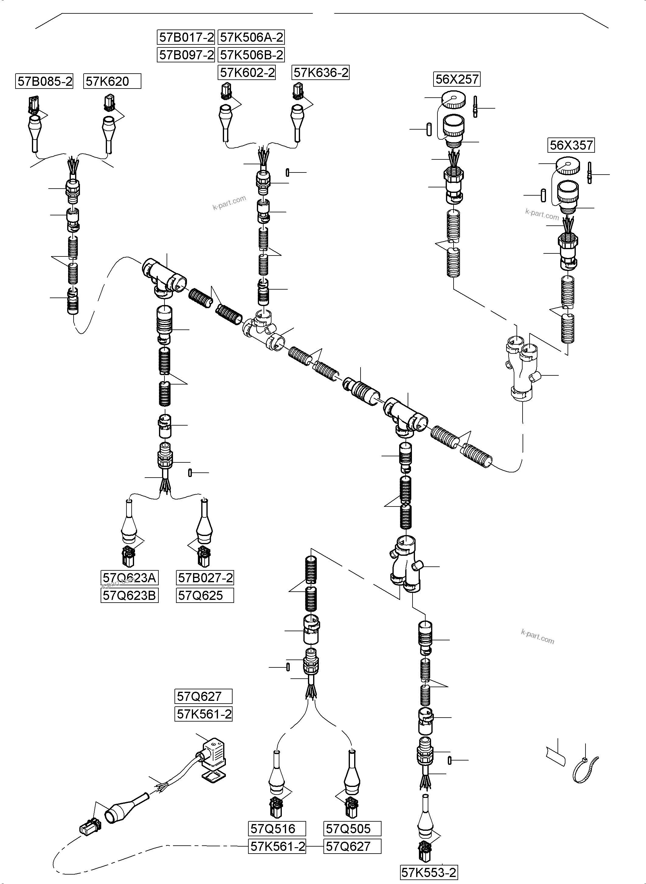 Komatsu parts book diagram for PC5500-6 S/N 15137: CONTROL- AND FILTER PLATES, ELECTRICS