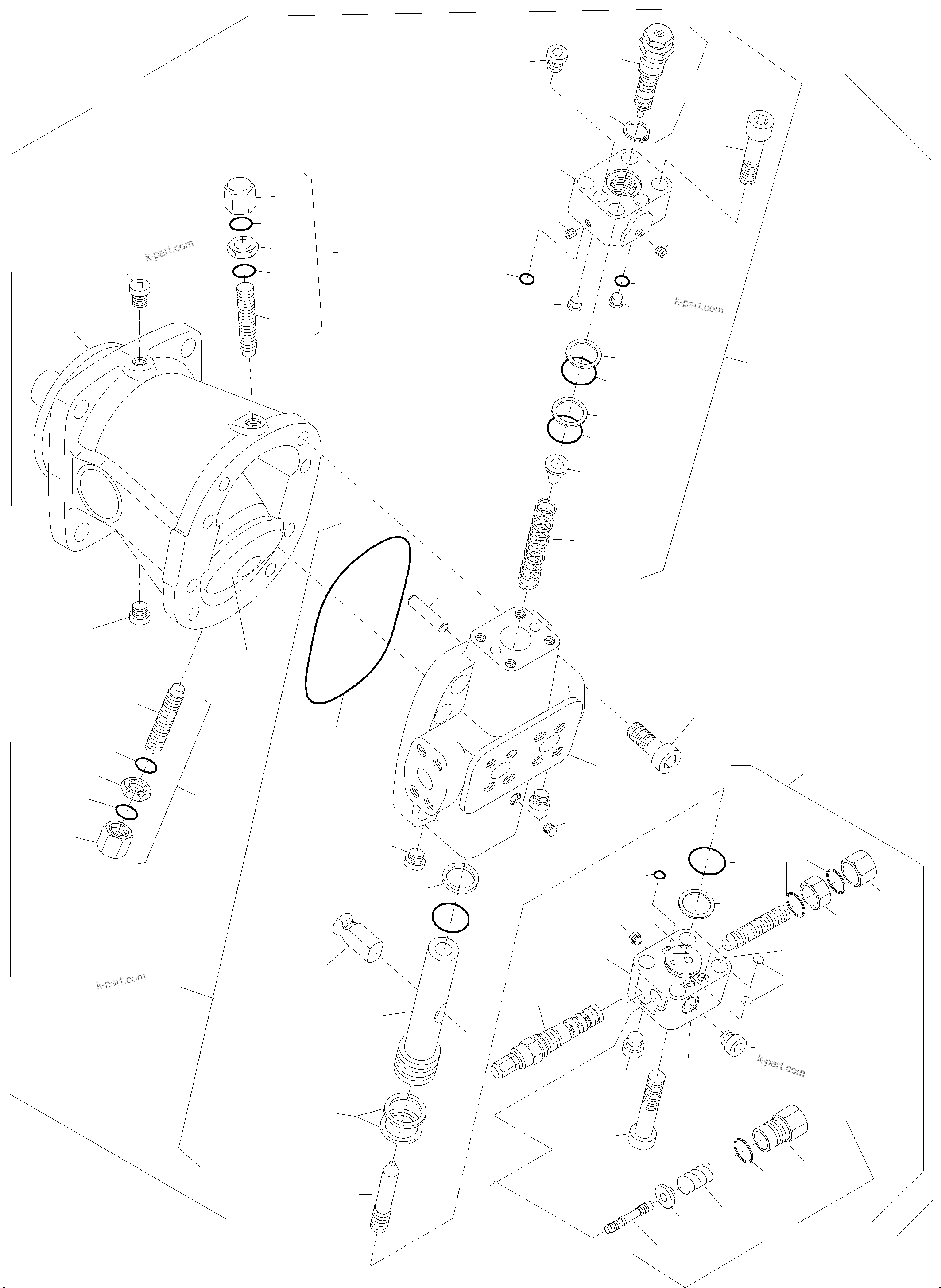 Komatsu parts book diagram for PC5500-6 S/N 15149: HYDRAULIC MOTOR