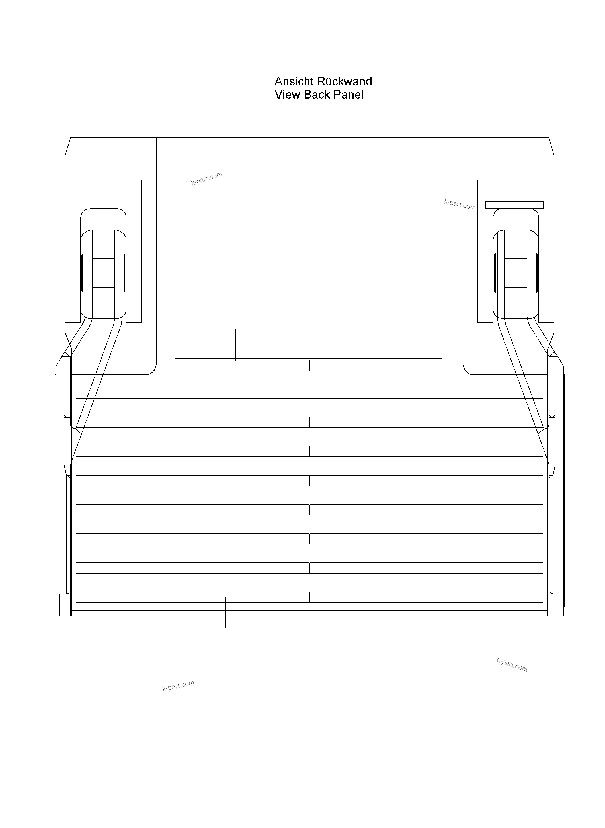 Komatsu parts book diagram for PC5500-6 S/N 15149: WEAR PACKAGE BACK PANEL AND BULLCLAM 29 CBM WP 3