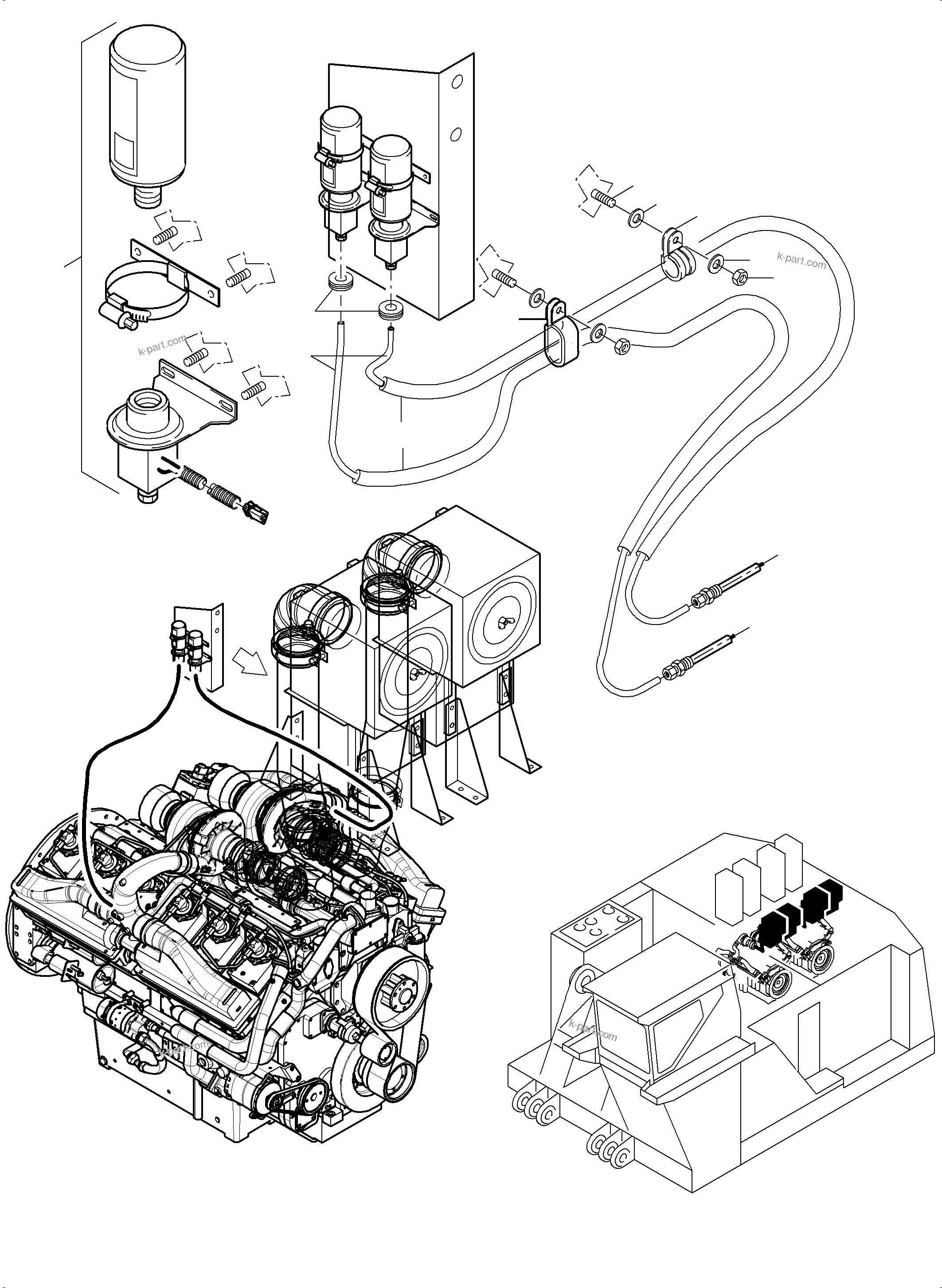 Komatsu parts book diagram for PC5500-6 S/N 15149: DRIVE ASSEMBLY
