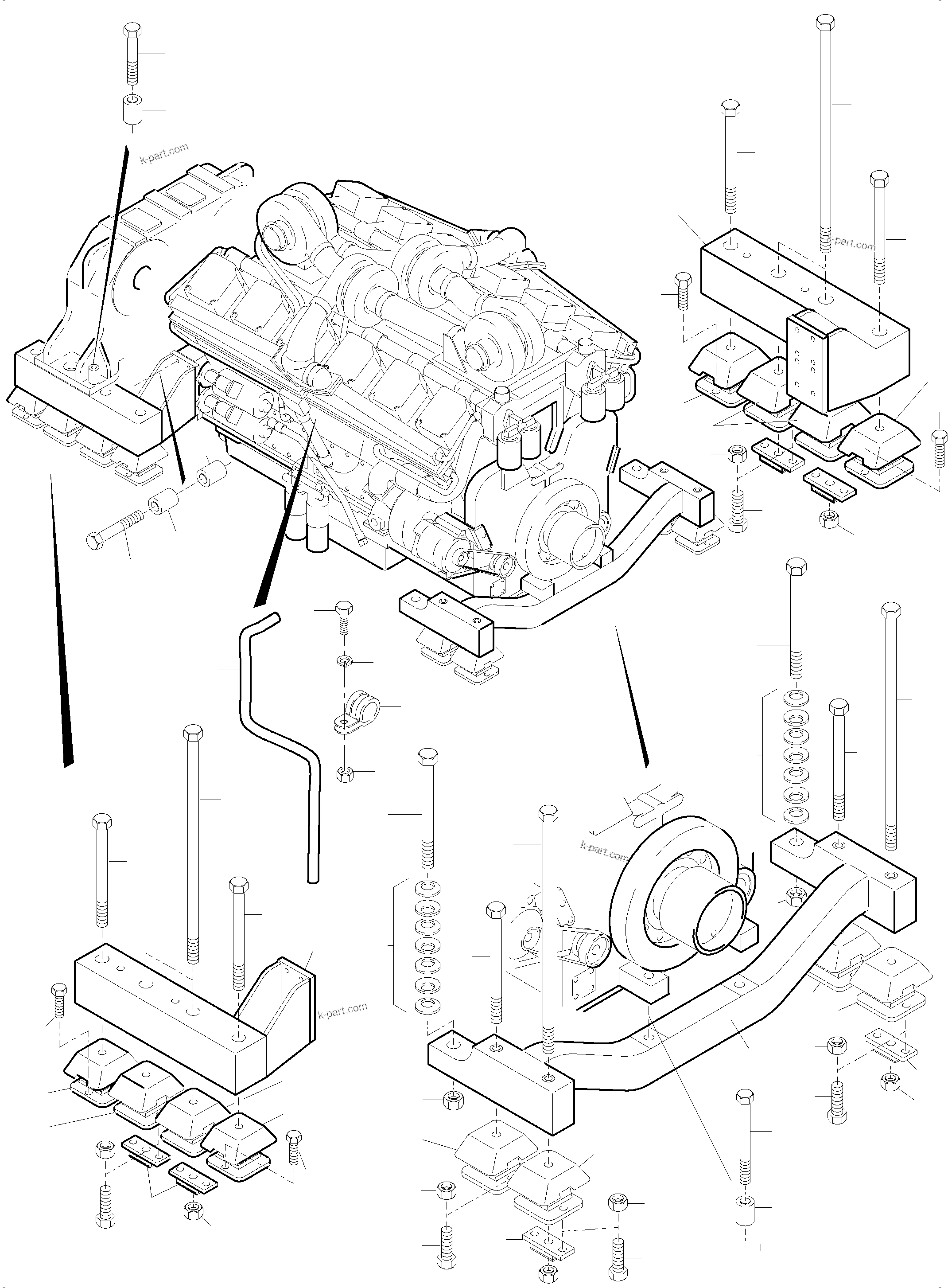 Komatsu parts book diagram for PC5500-6 S/N 15149: DRIVE ASSEMBLY, MOUNTING