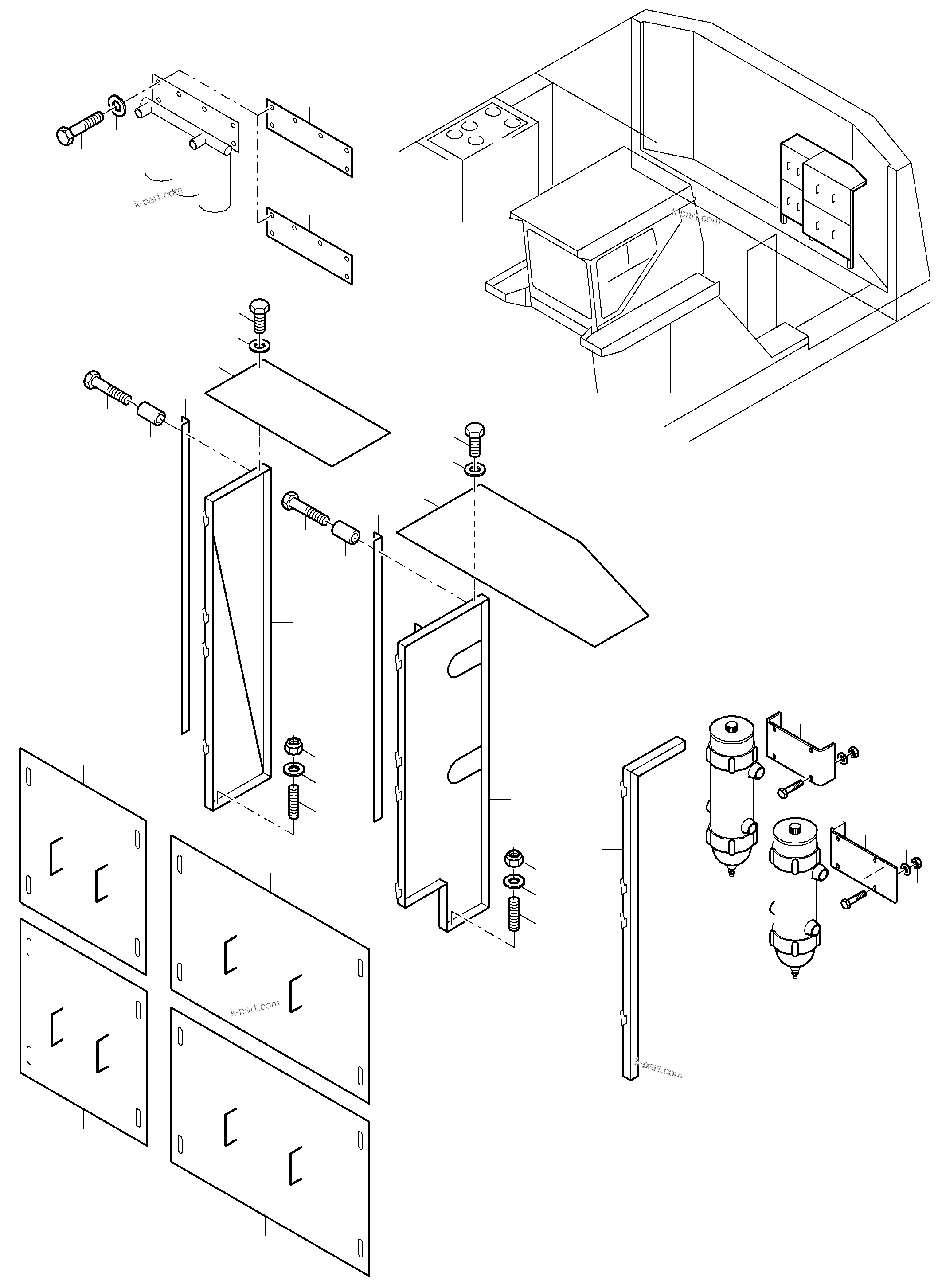 Komatsu parts book diagram for PC5500-6 S/N 15149: FUEL LINES QSK 38