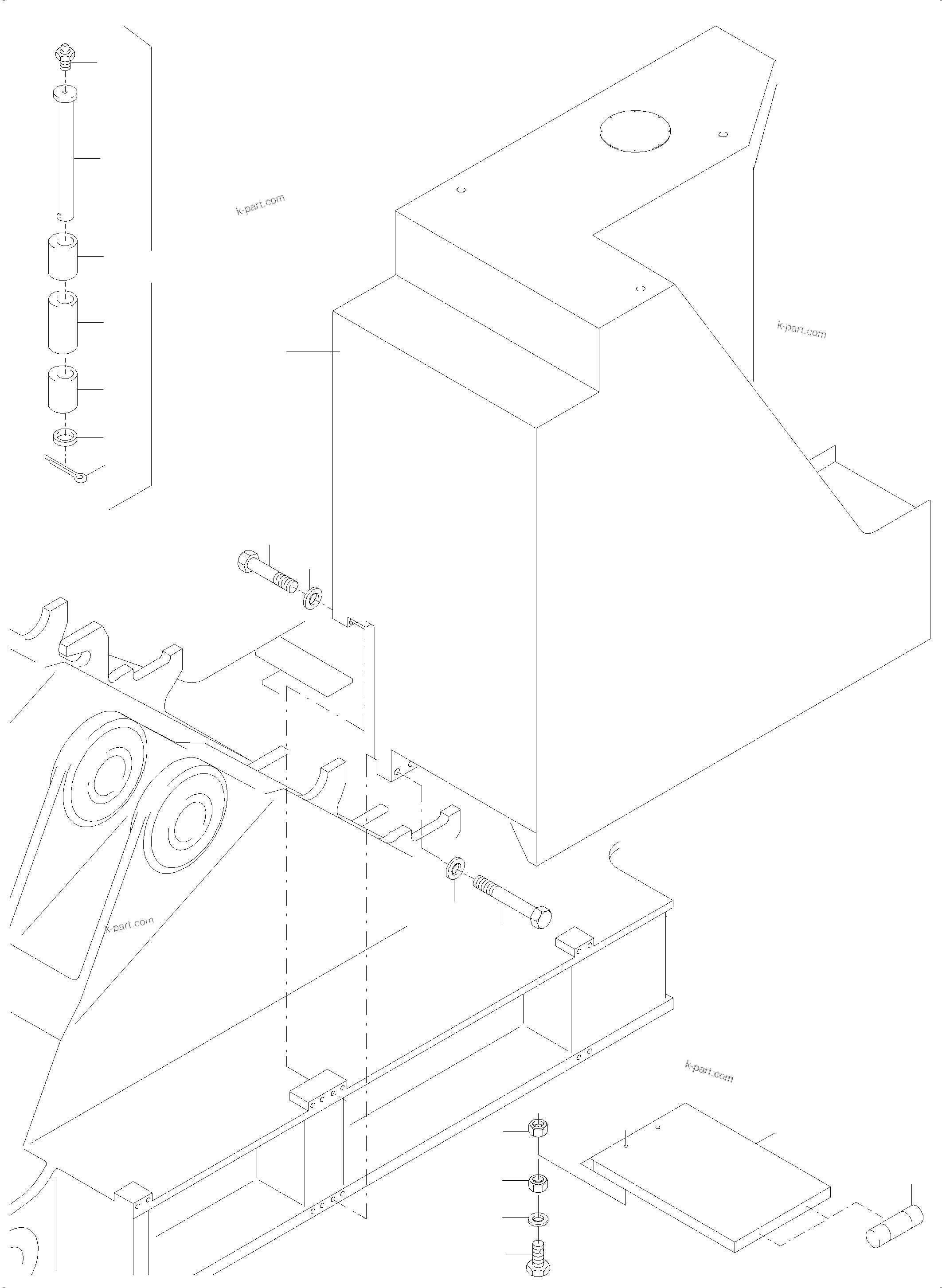 Komatsu parts book diagram for PC5500-6 S/N 15149: FUEL TANK