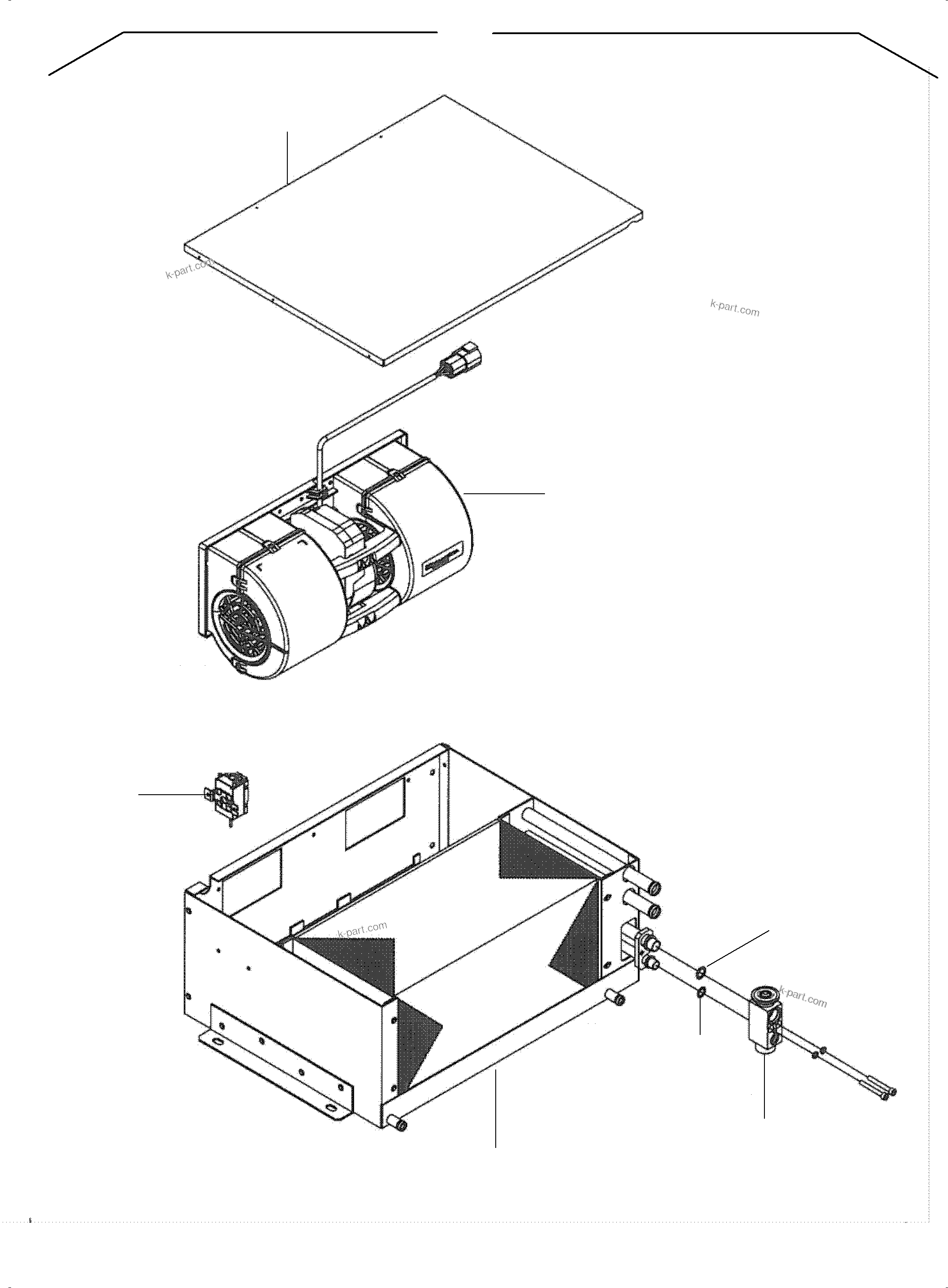 Komatsu parts book diagram for PC5500-6 S/N 15153: AIR CONDITION ARR. - CABINE