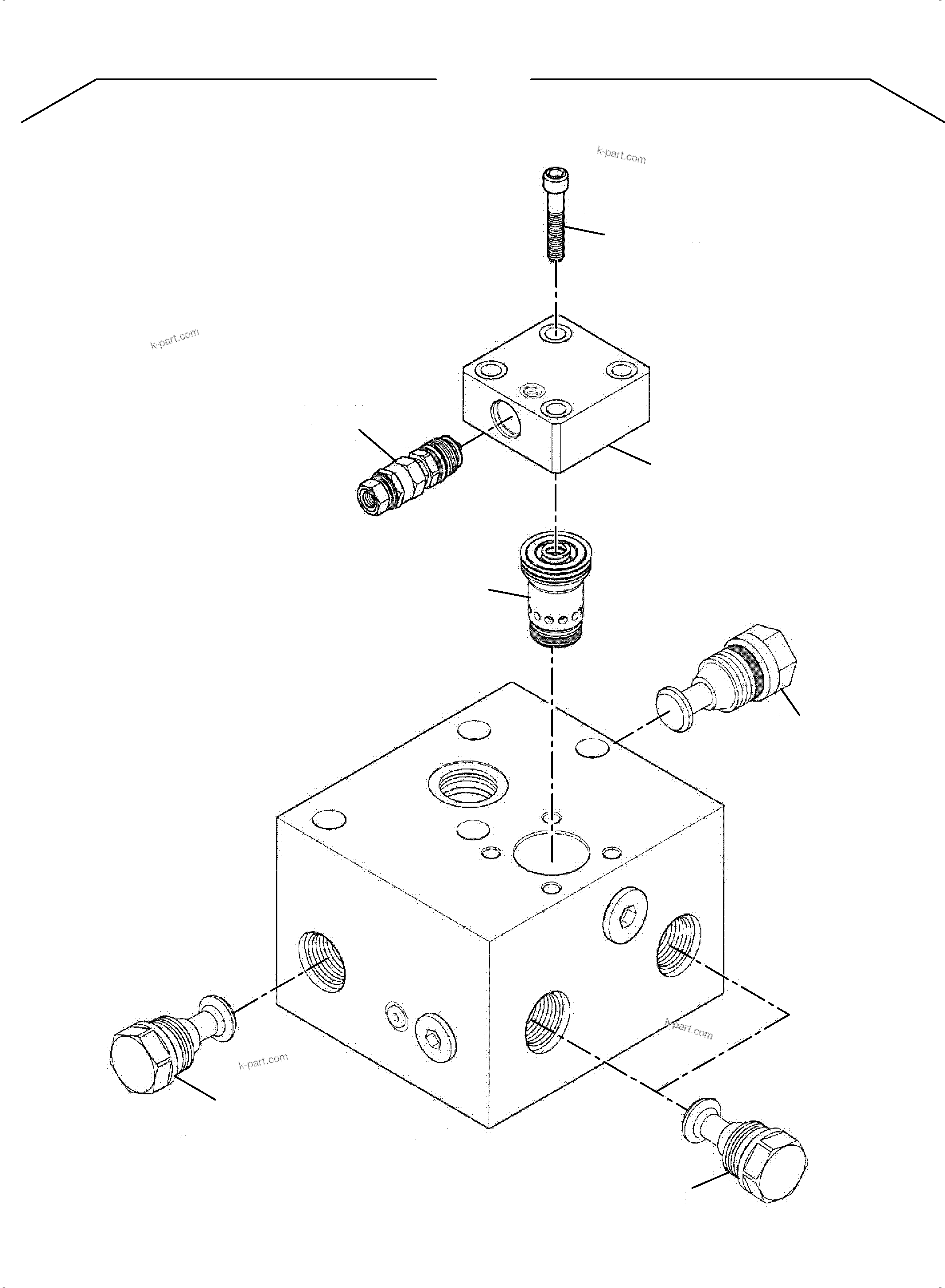 Komatsu parts book diagram for PC5500-6 S/N 15153: SLEW-BRAKE VALVE