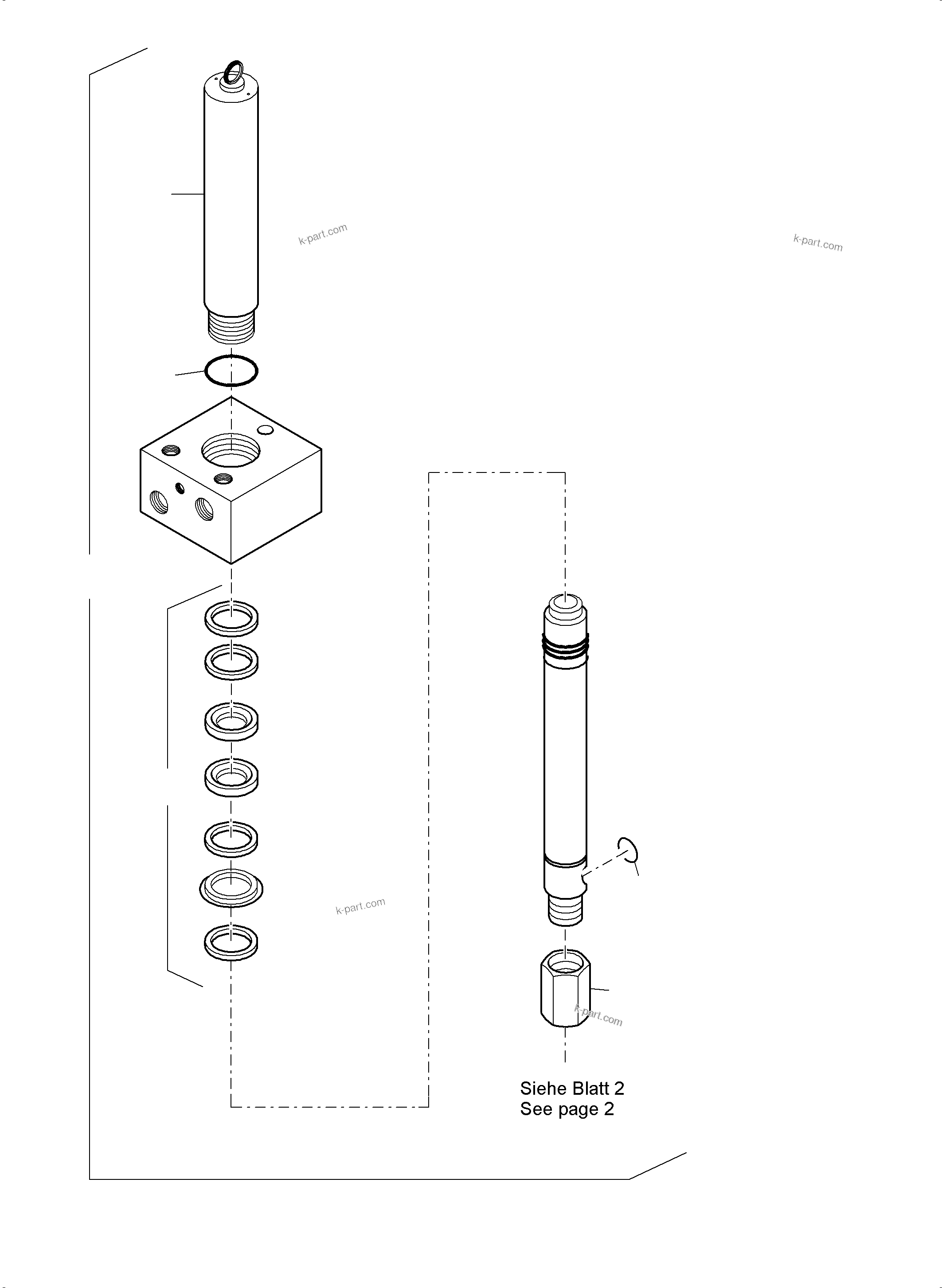 Komatsu parts book diagram for PC5500-6 S/N 15153: LUBE PUMP