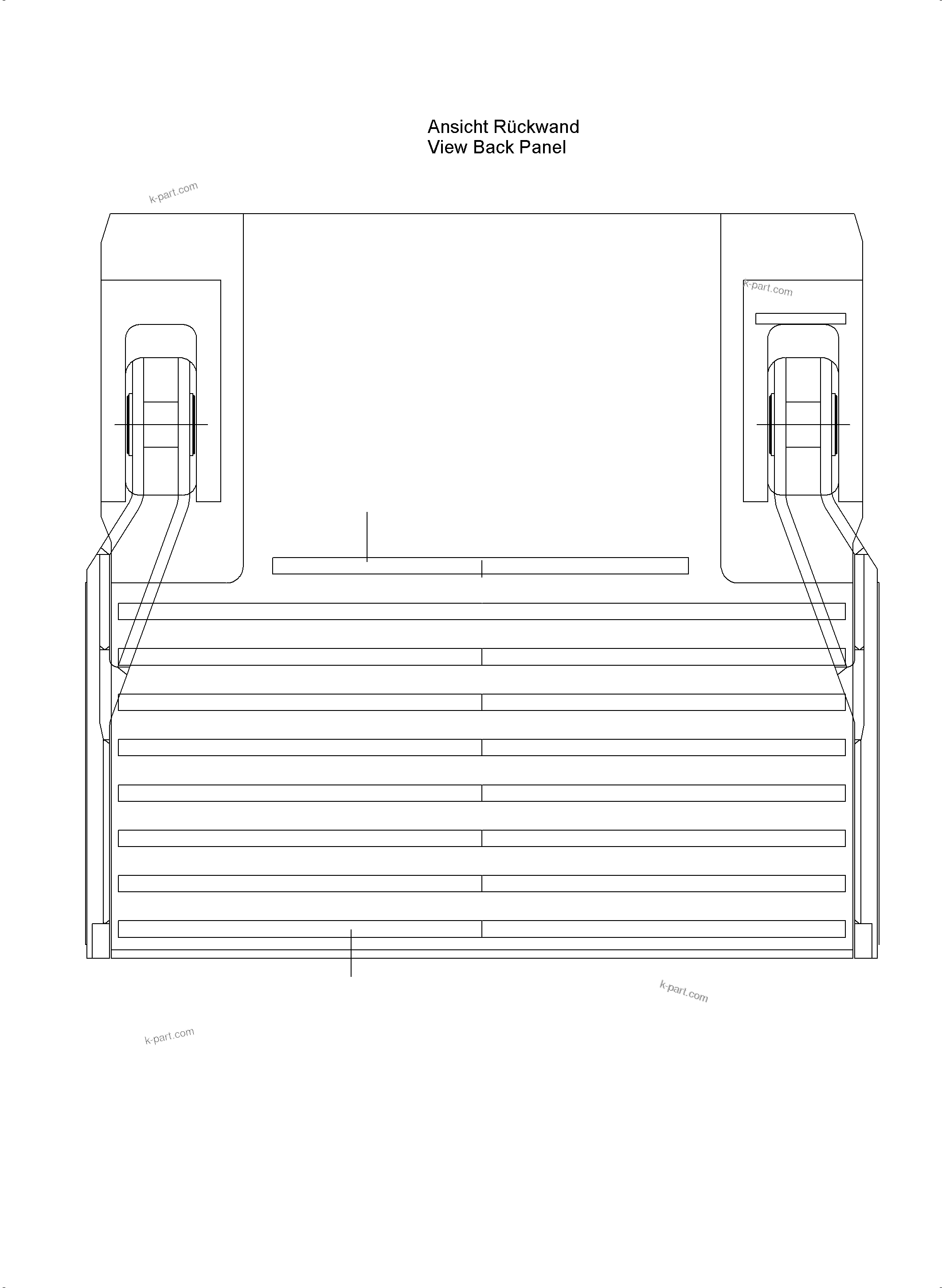 Komatsu parts book diagram for PC5500-6 S/N 15153: WEAR PACKAGE BACK PANEL AND BULLCLAM 29 CBM WP 3