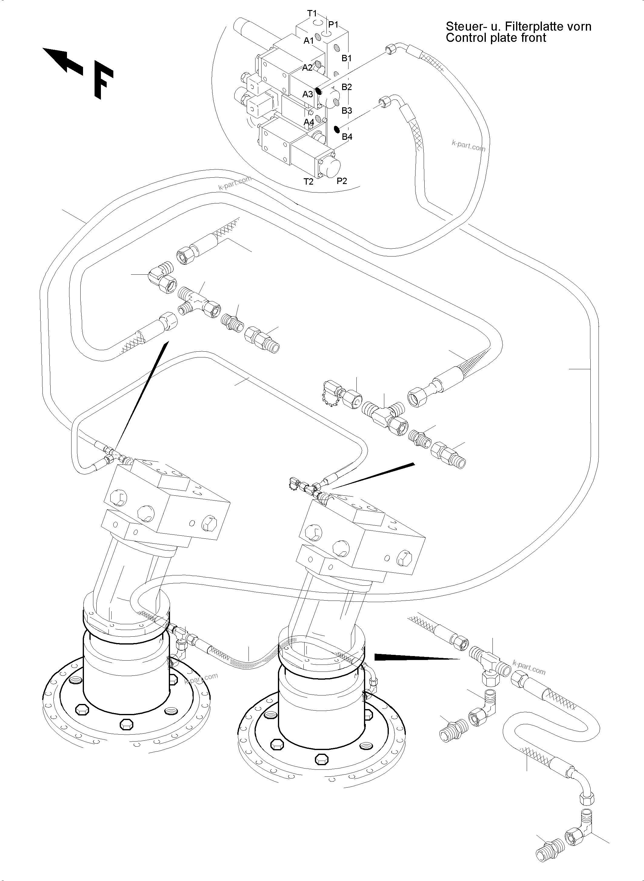 Komatsu parts book diagram for PC5500-6 S/N 15153: CONTROL - SLEW GEAR