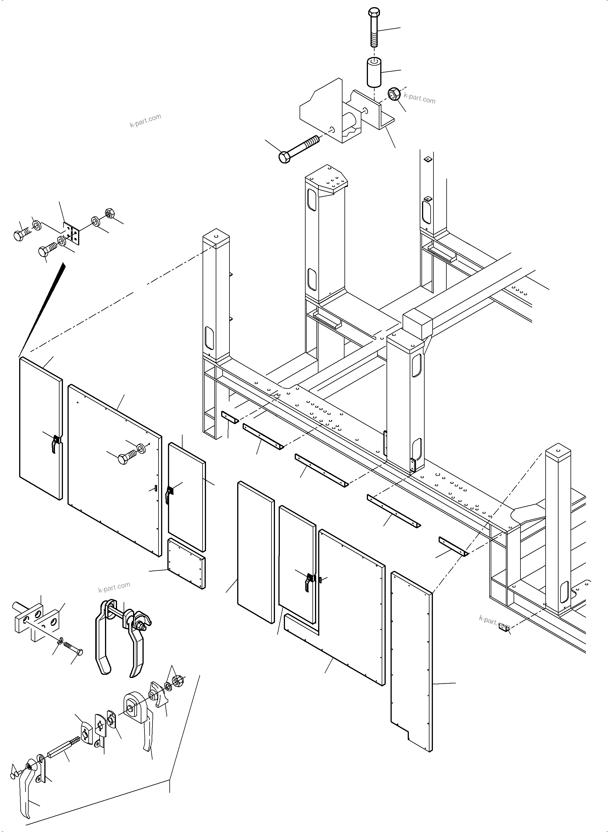 Komatsu parts book diagram for PC5500-6 S/N 15153: MACHINERY HOUSE DIESEL