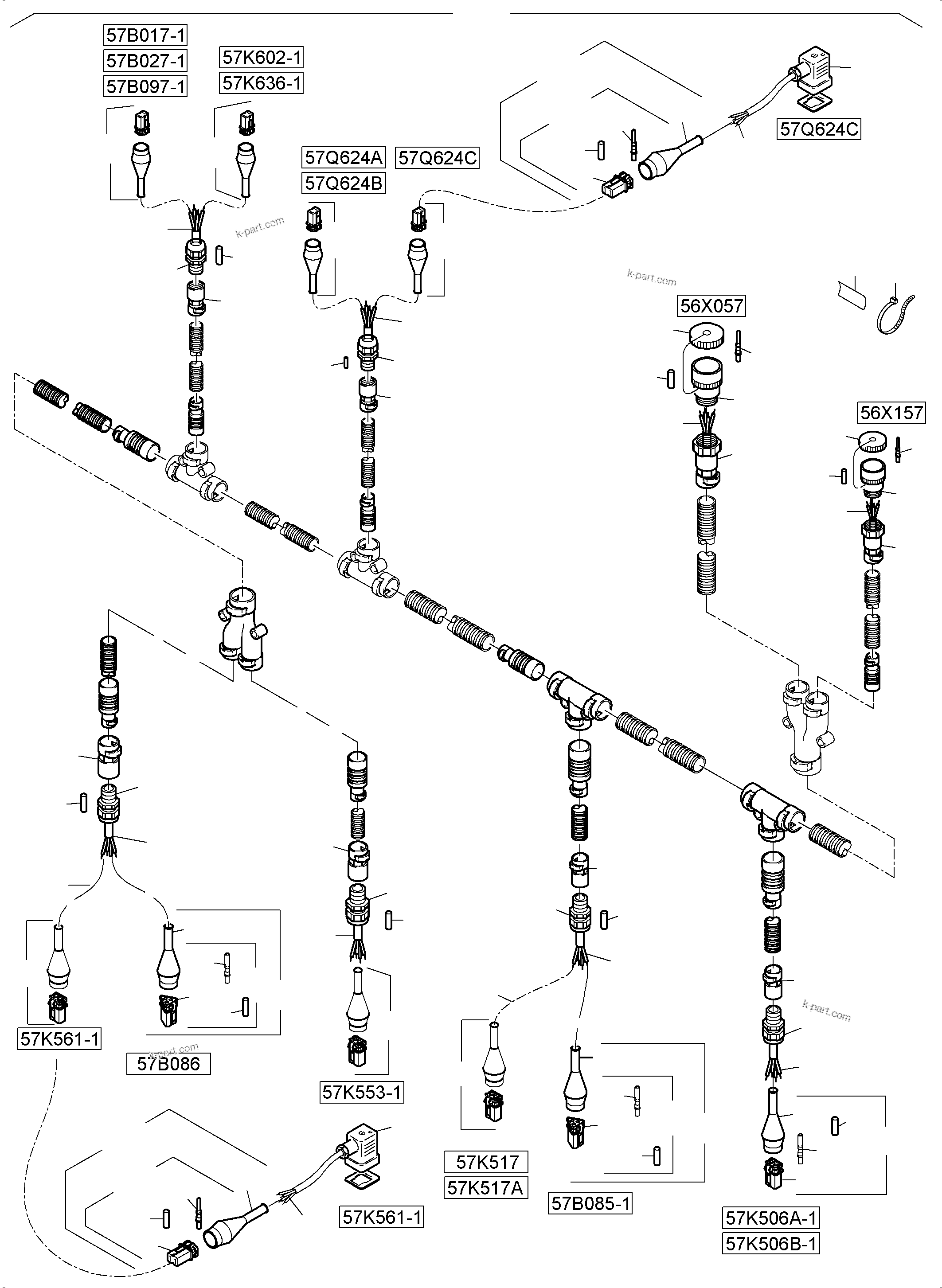 Komatsu parts book diagram for PC5500-6 S/N 15153: CONTROL- AND FILTER PLATES, ELECTRICS