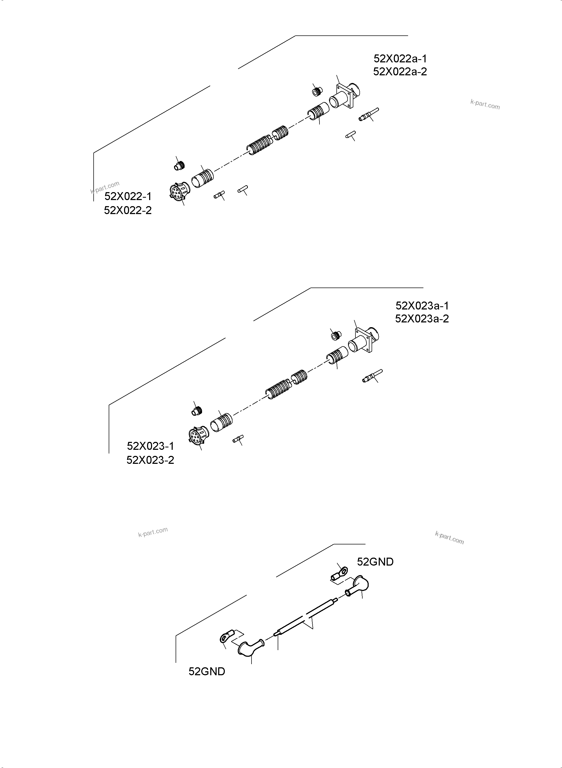 Komatsu parts book diagram for PC5500-6 S/N 15153: CABLES - ENGINE AND TRANSMITTER