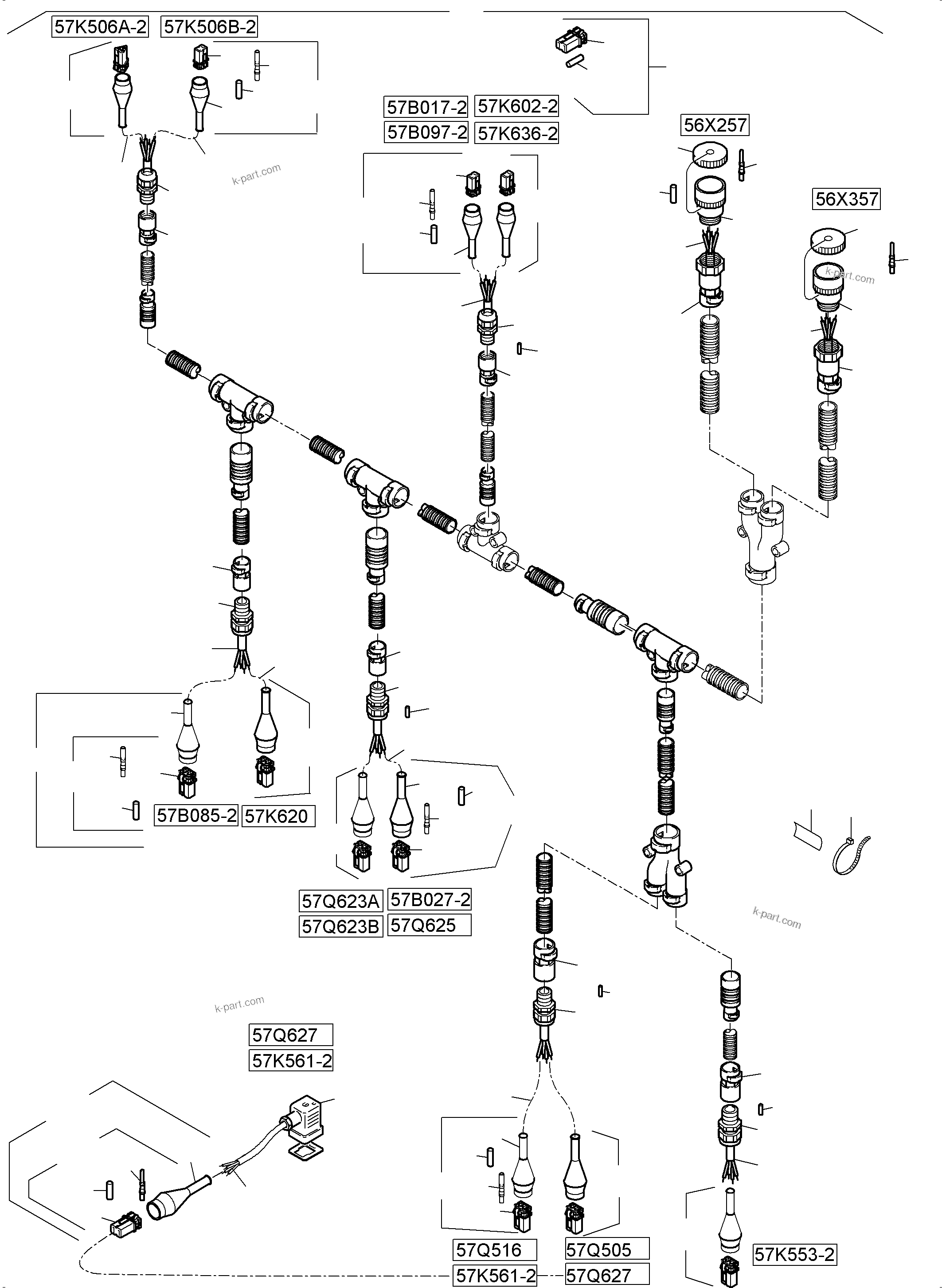 Komatsu parts book diagram for PC5500-6 S/N 15164: CONTROL- AND FILTER PLATES, ELECTRICS