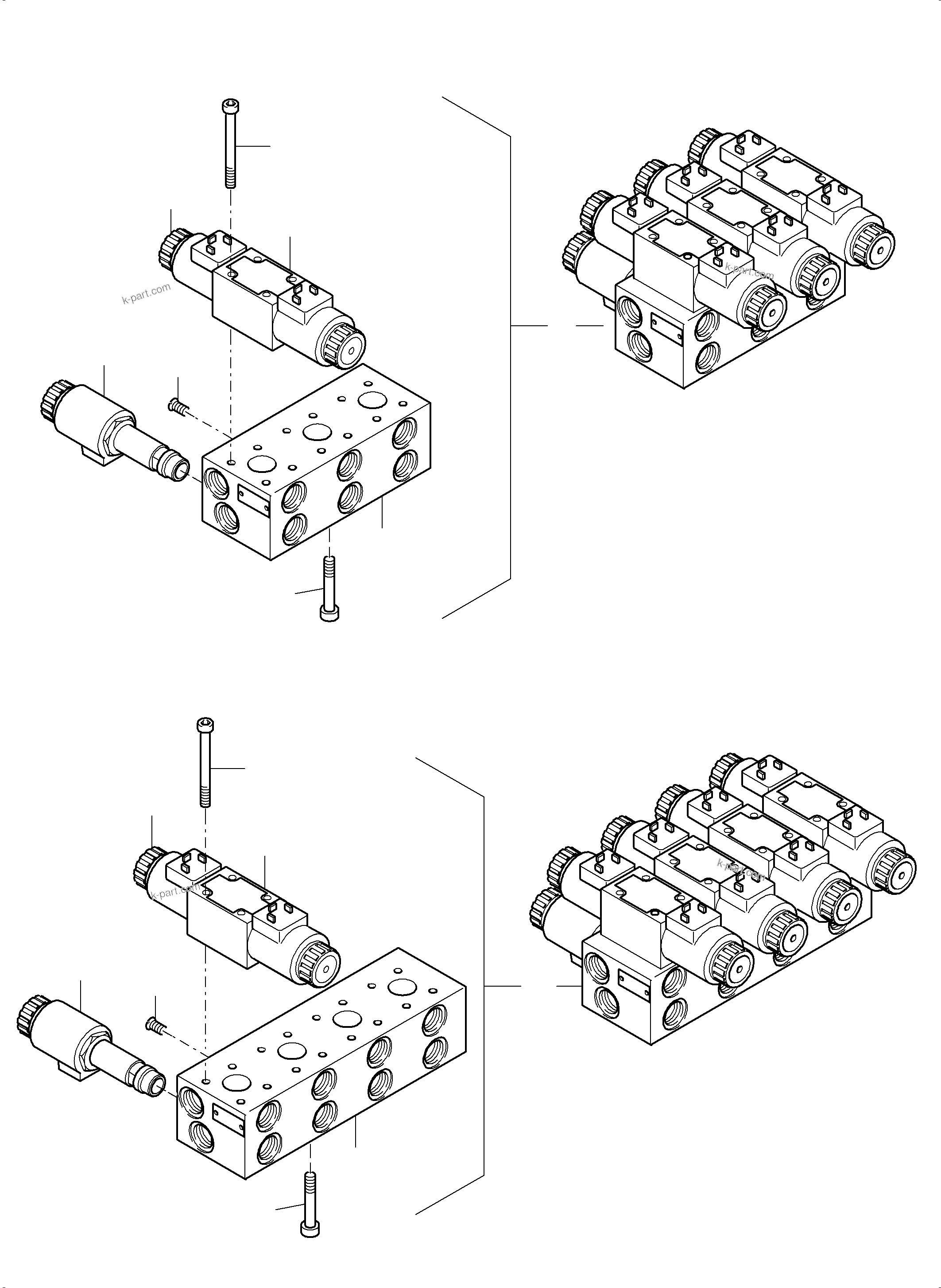 Komatsu parts book diagram for PC5500-6 S/N 15164: CONTROL PLATE