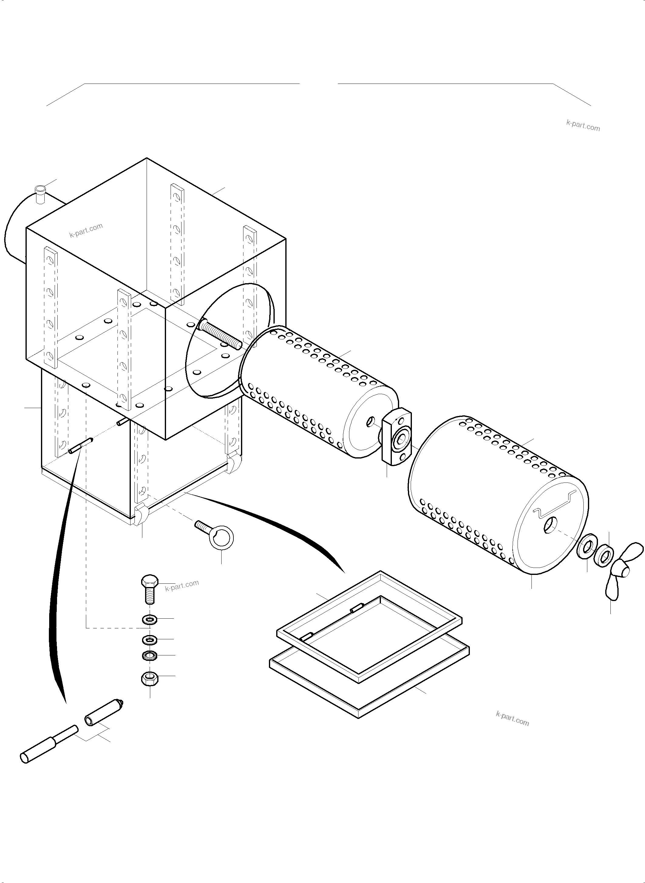 Komatsu parts book diagram for PC5500-6 S/N 15164: AIR CLEANER