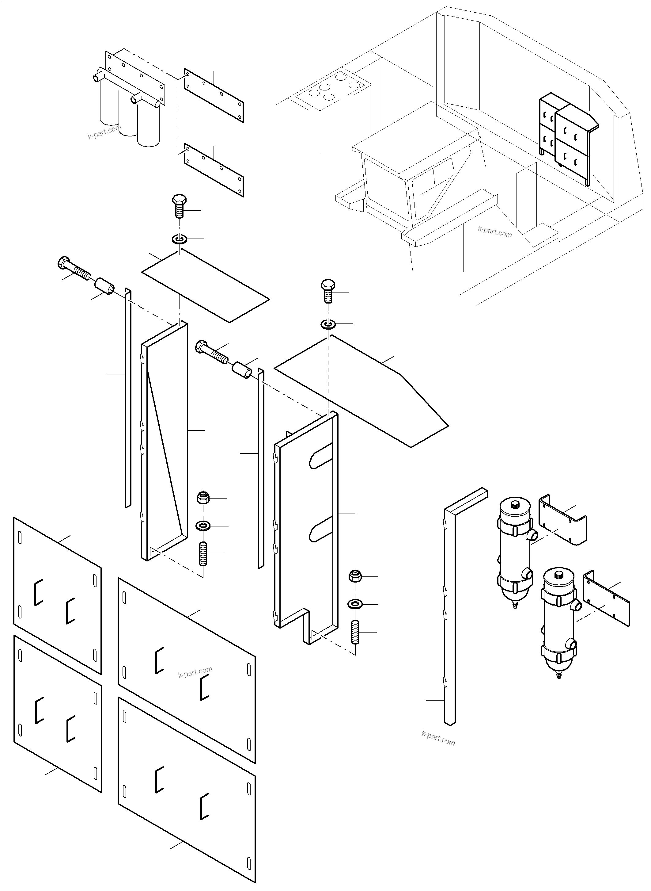 Komatsu parts book diagram for PC5500-6 S/N 15164: COUNTERWEIGHT ARR.