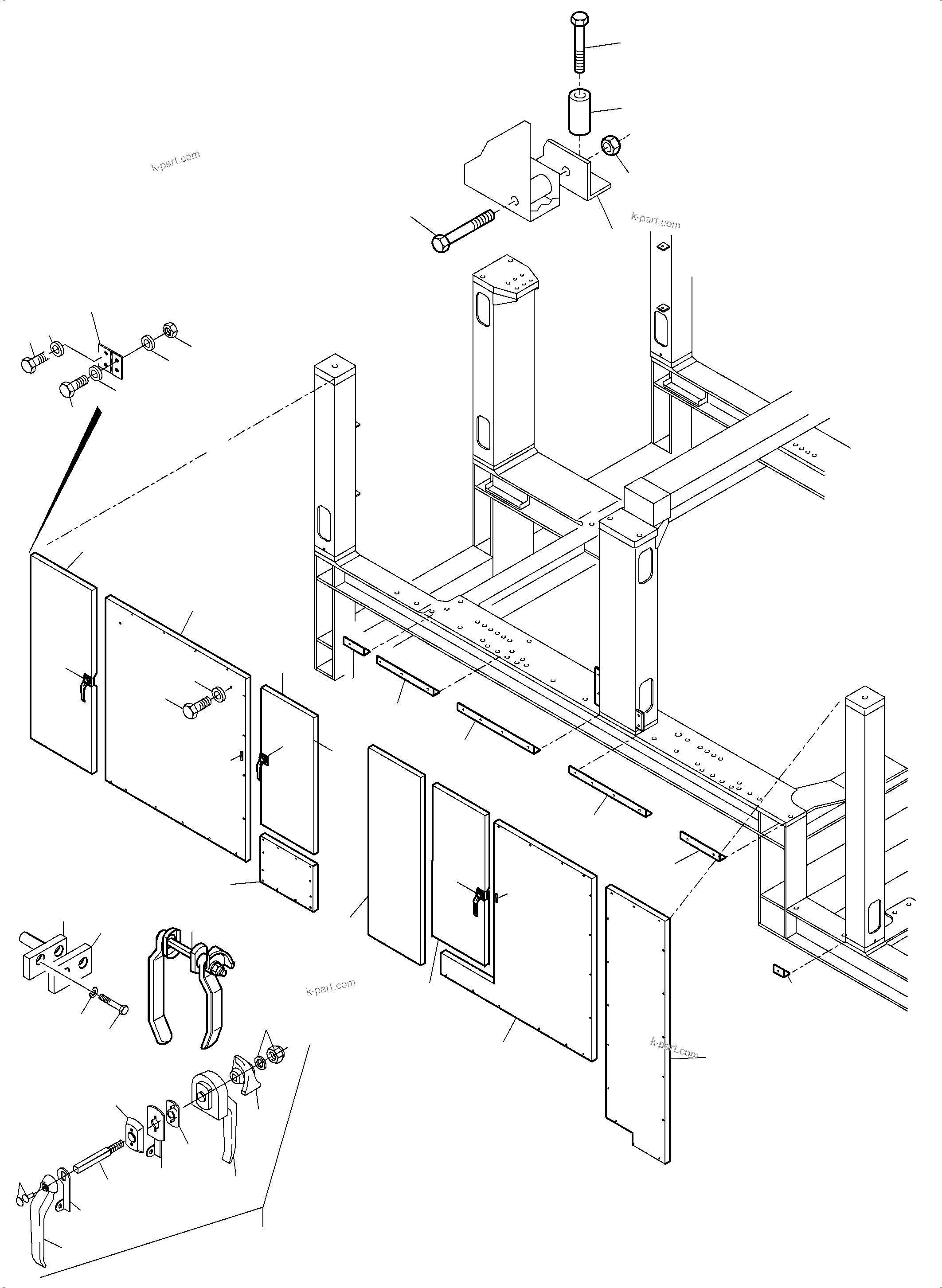 Komatsu parts book diagram for PC5500-6 S/N 15164: MACHINERY HOUSE DIESEL