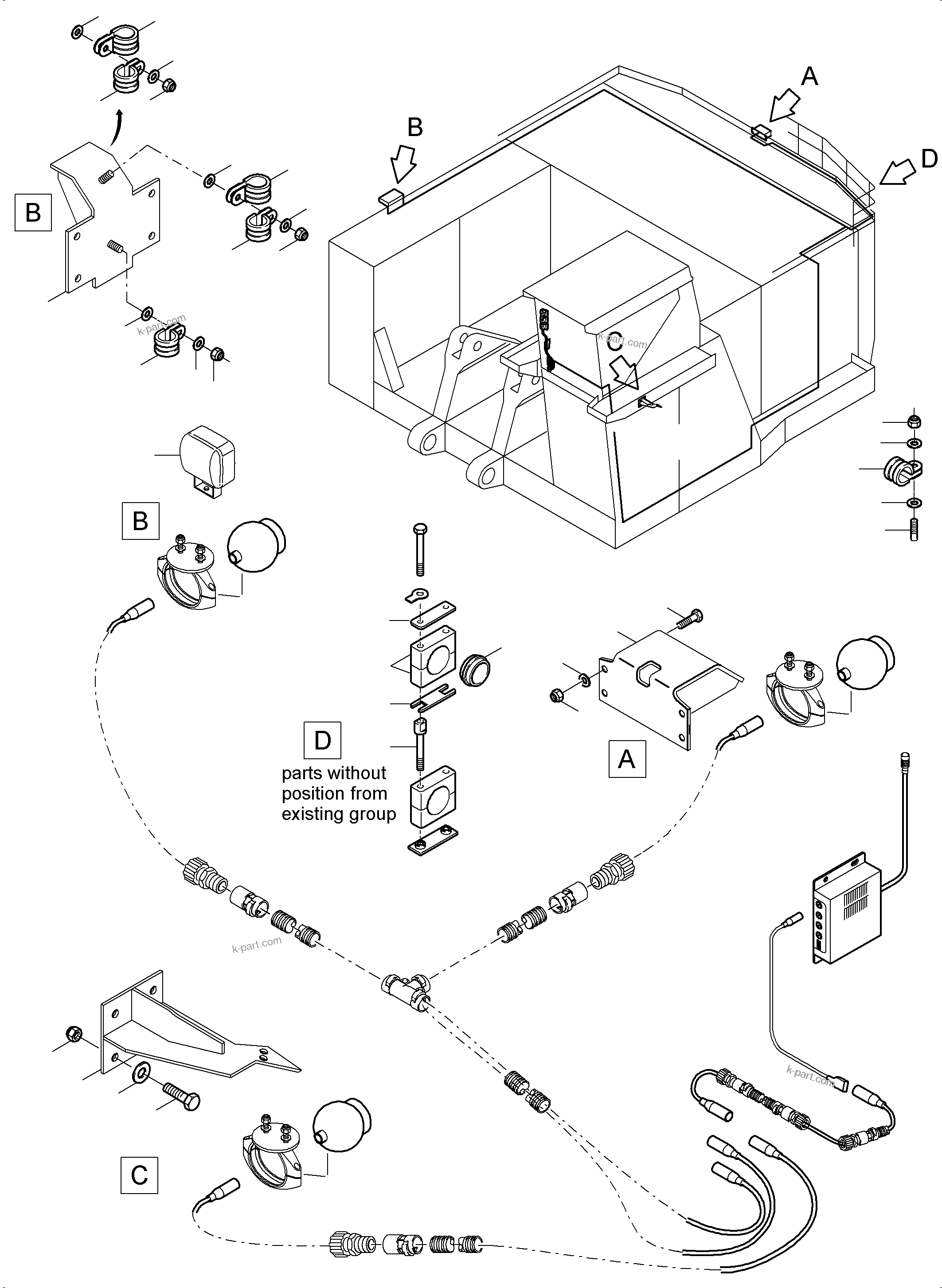 Komatsu parts book diagram for PC5500-6 S/N 15164: CAMERASYSTEM