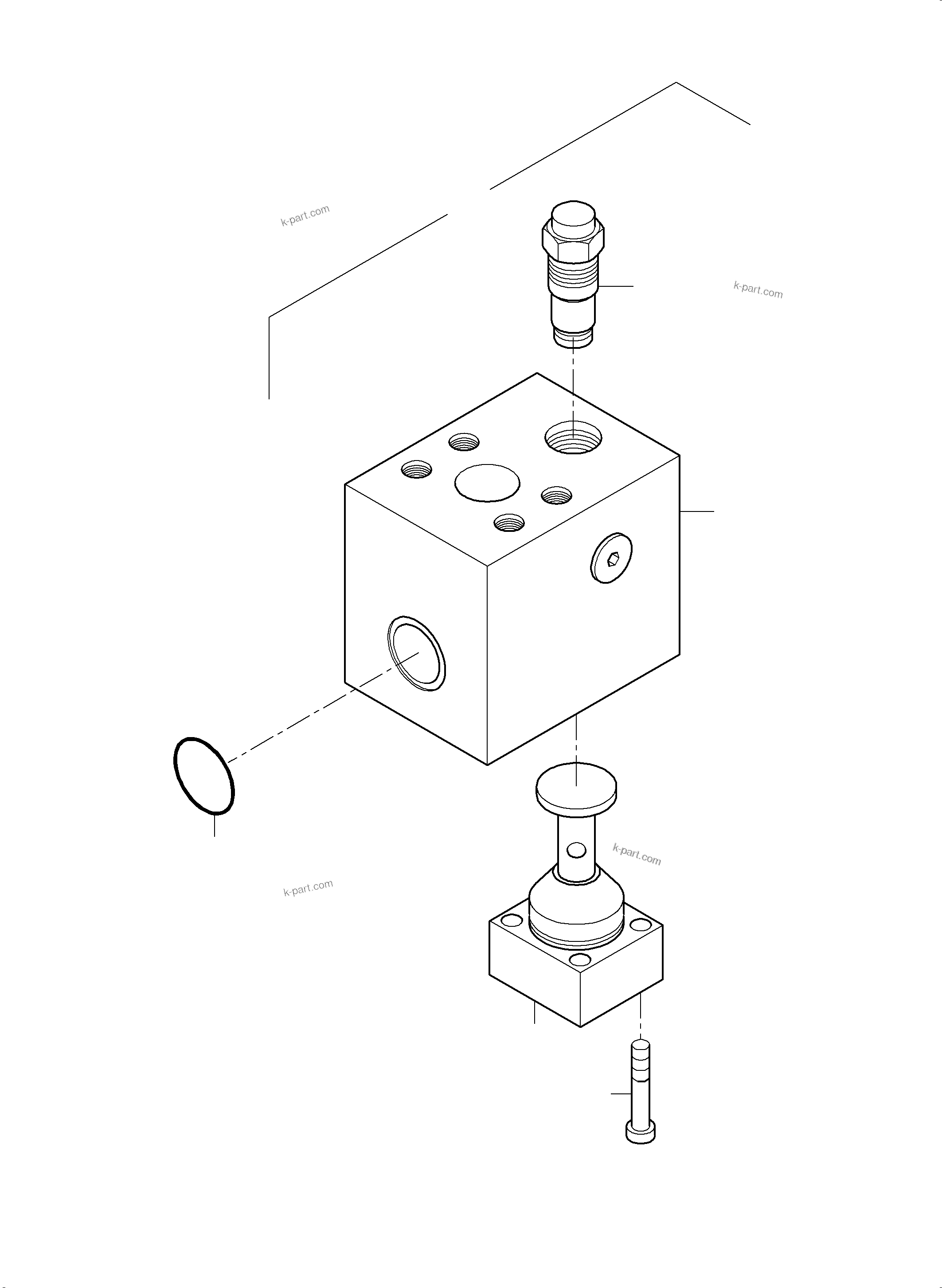 Komatsu parts book diagram for PC5500-6 S/N 15164: THROTTLE CHECK VALVE