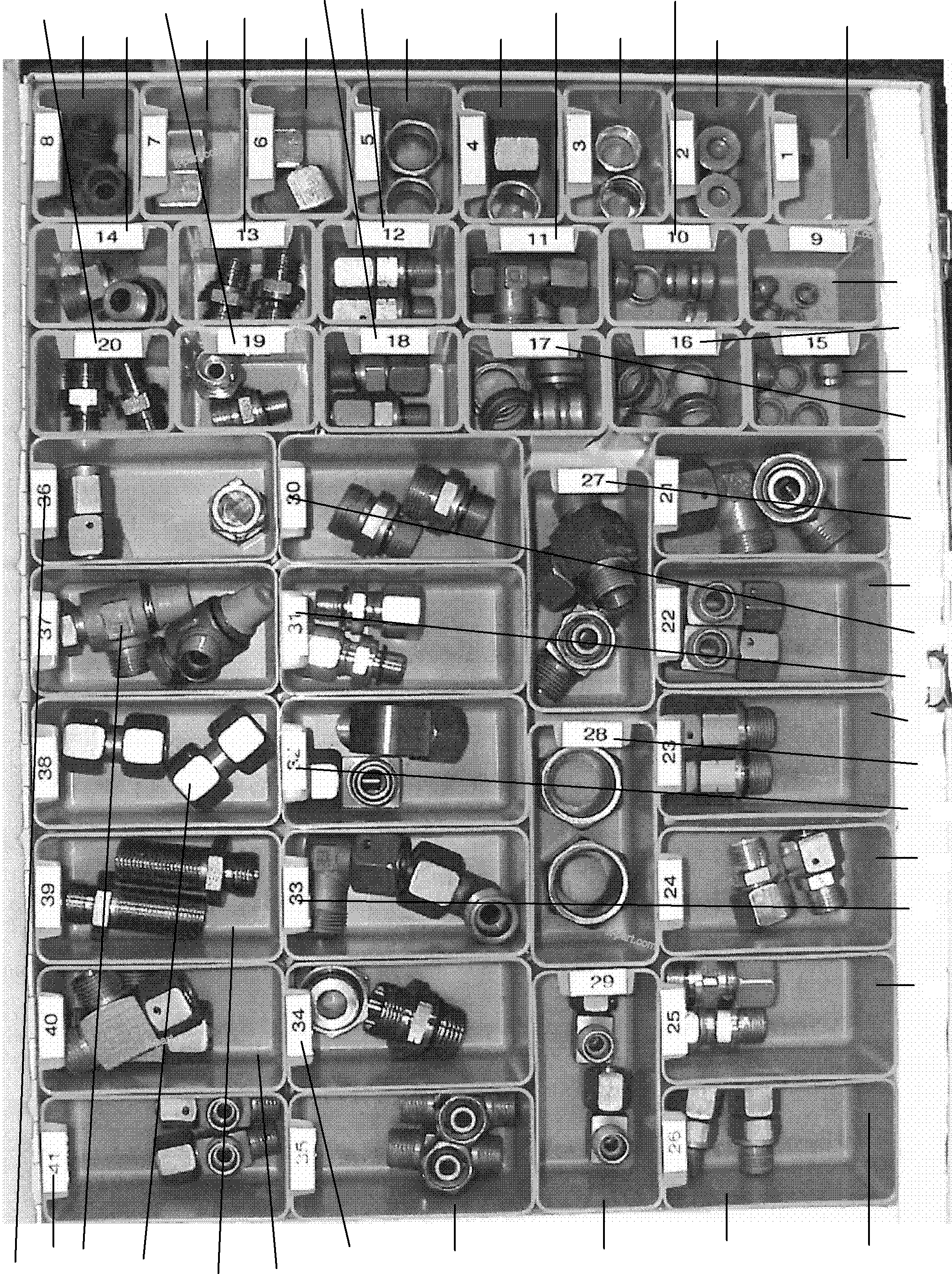 Komatsu parts book diagram for PC5500-6 S/N 15166: UNION KIT
