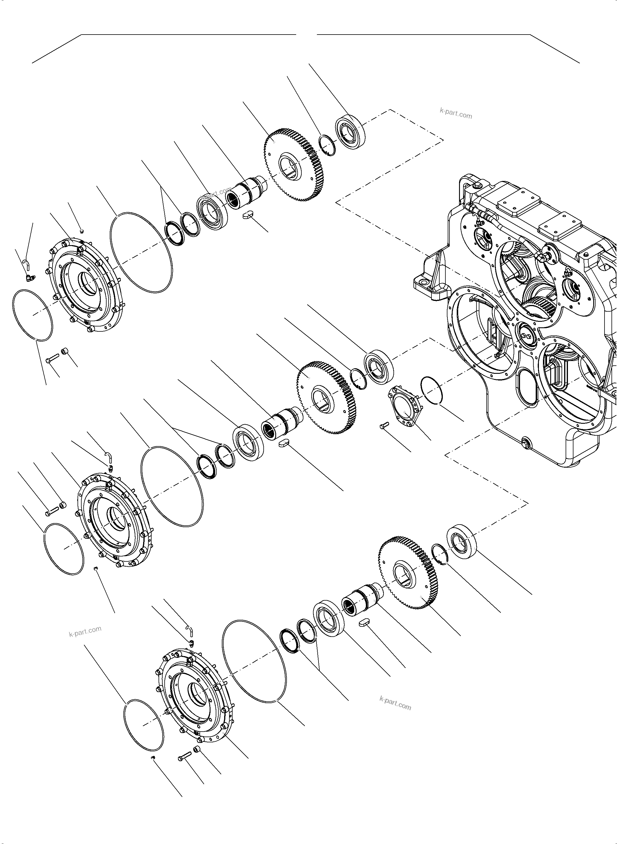 Komatsu parts book diagram for PC5500-6 S/N 15166: PUMP DISTRIBUTOR GEAR