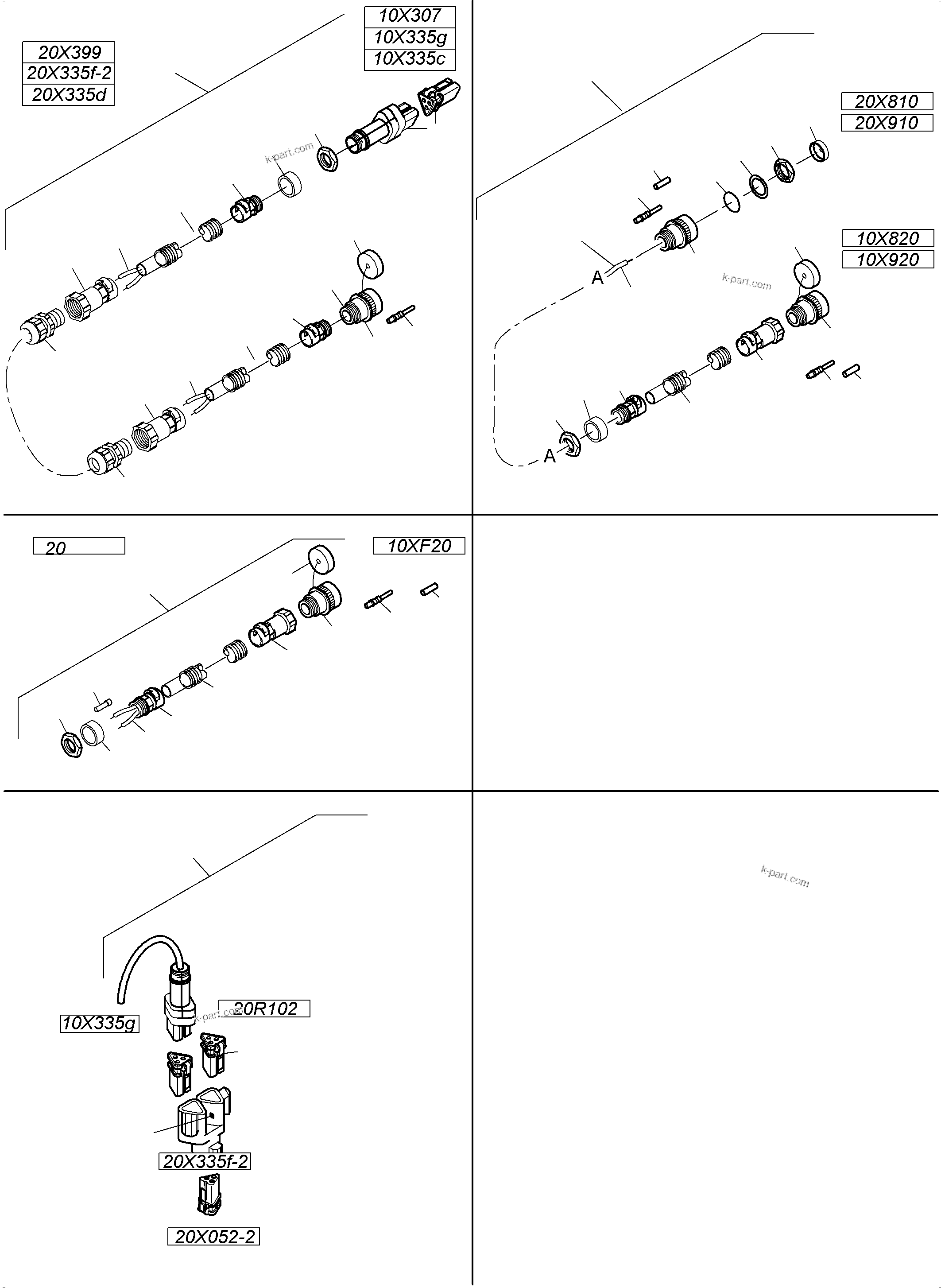 Komatsu parts book diagram for PC5500-6 S/N 15166: CABIN SUPPORT AND INTERMEDIATE LANDING HARNESSES