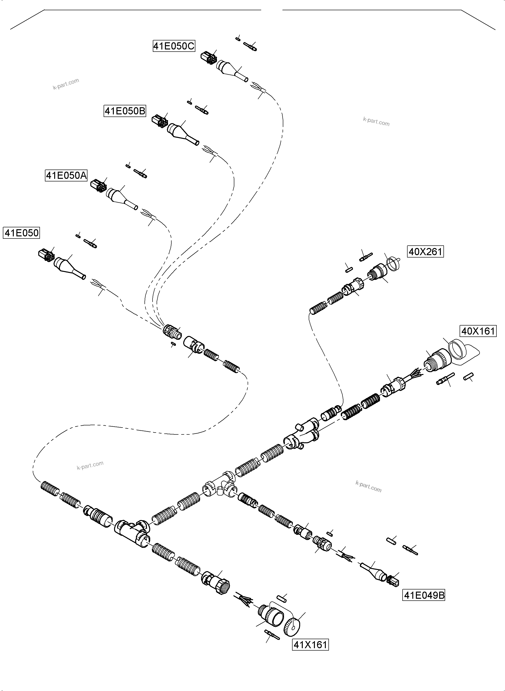 Komatsu parts book diagram for PC5500-6 S/N 15166: OIL TANK, OIL COOLER AND TRANSFUSING PUMP - HARNESSES