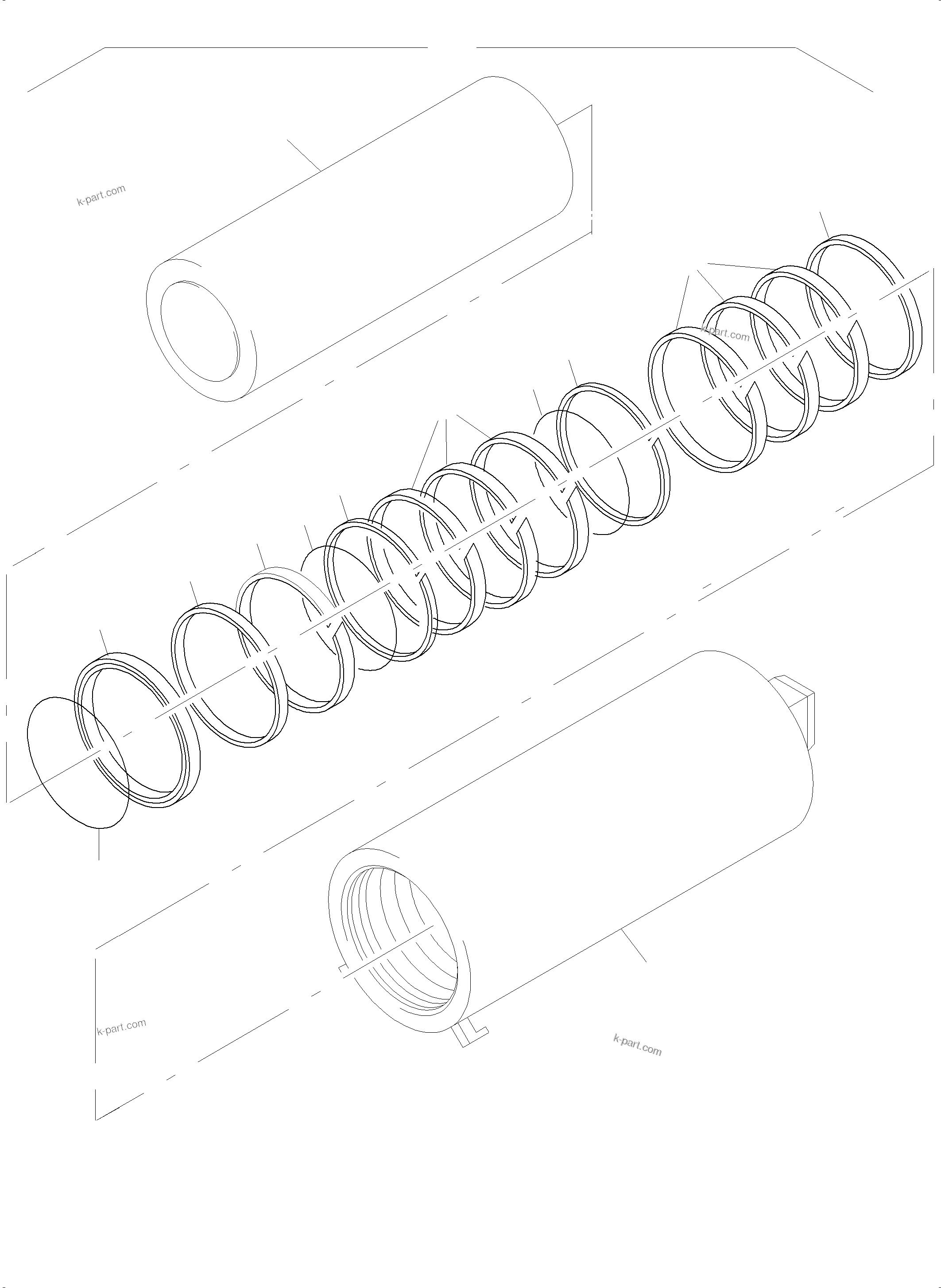 Komatsu parts book diagram for PC 7000-6E 35 003 11.06.2019: HYDRAULIC TENSIONER