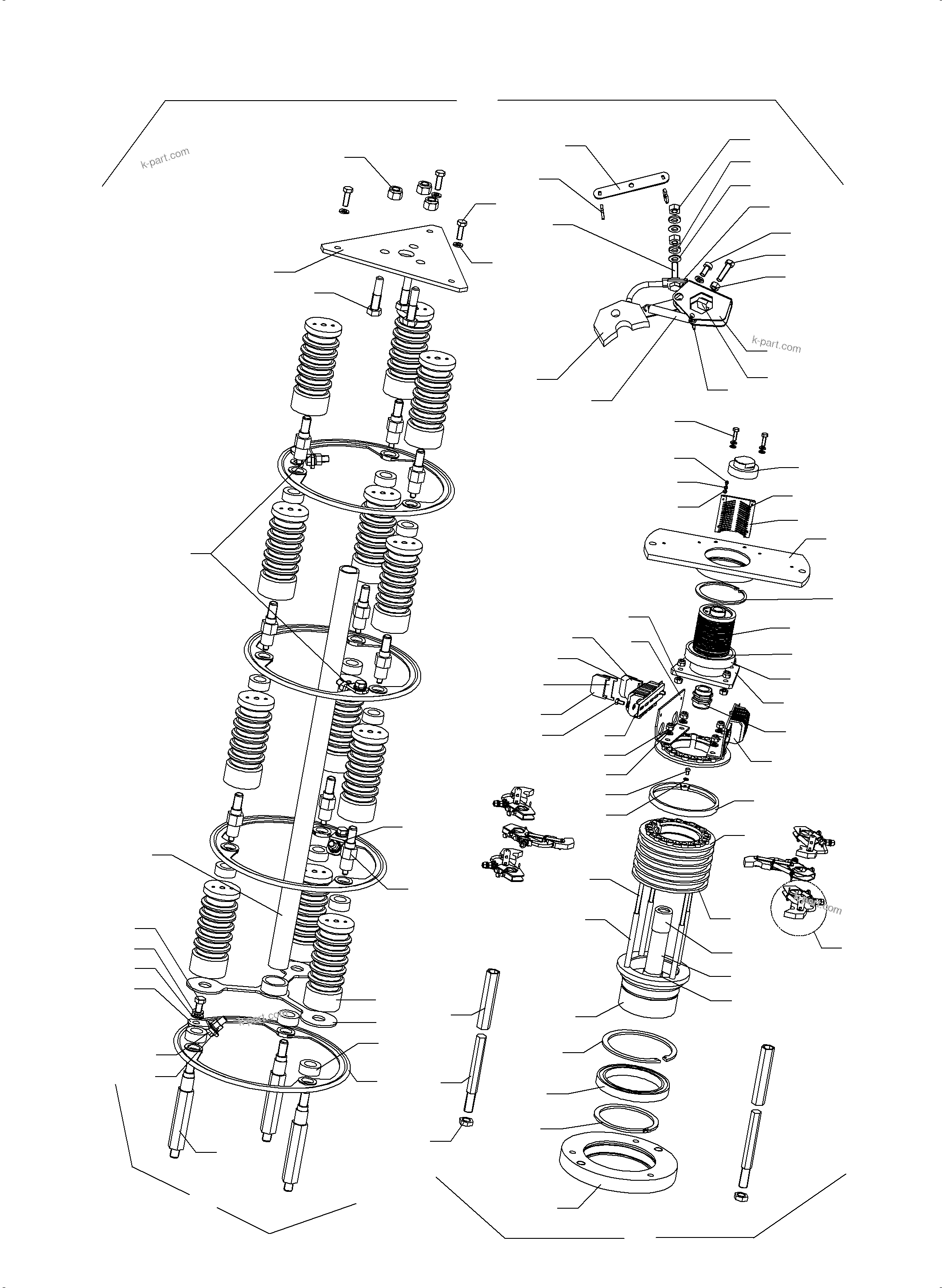 Komatsu parts book diagram for PC 7000-6E 35 003 11.06.2019: RING BODY