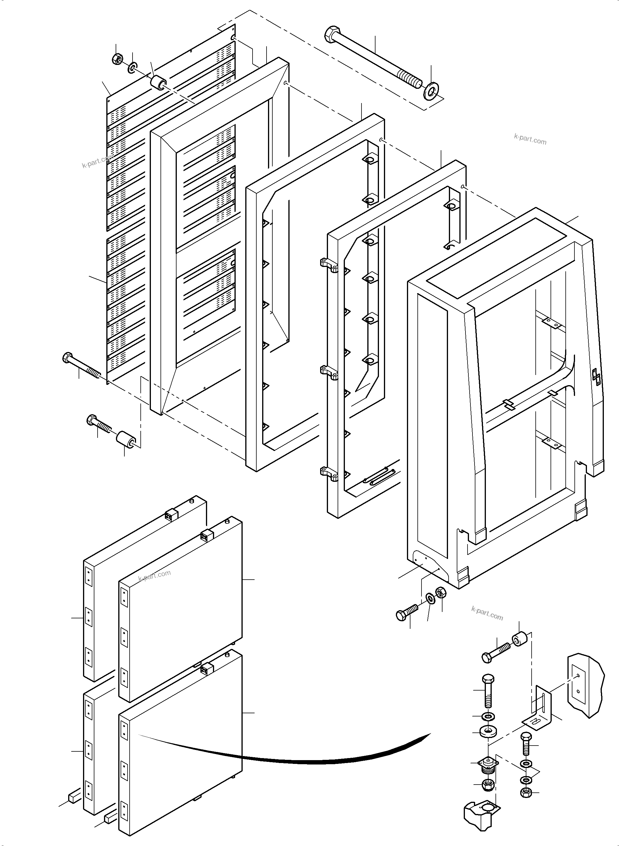 Komatsu parts book diagram for PC 7000-6E 35 003 11.06.2019: OIL COOLER ARR.