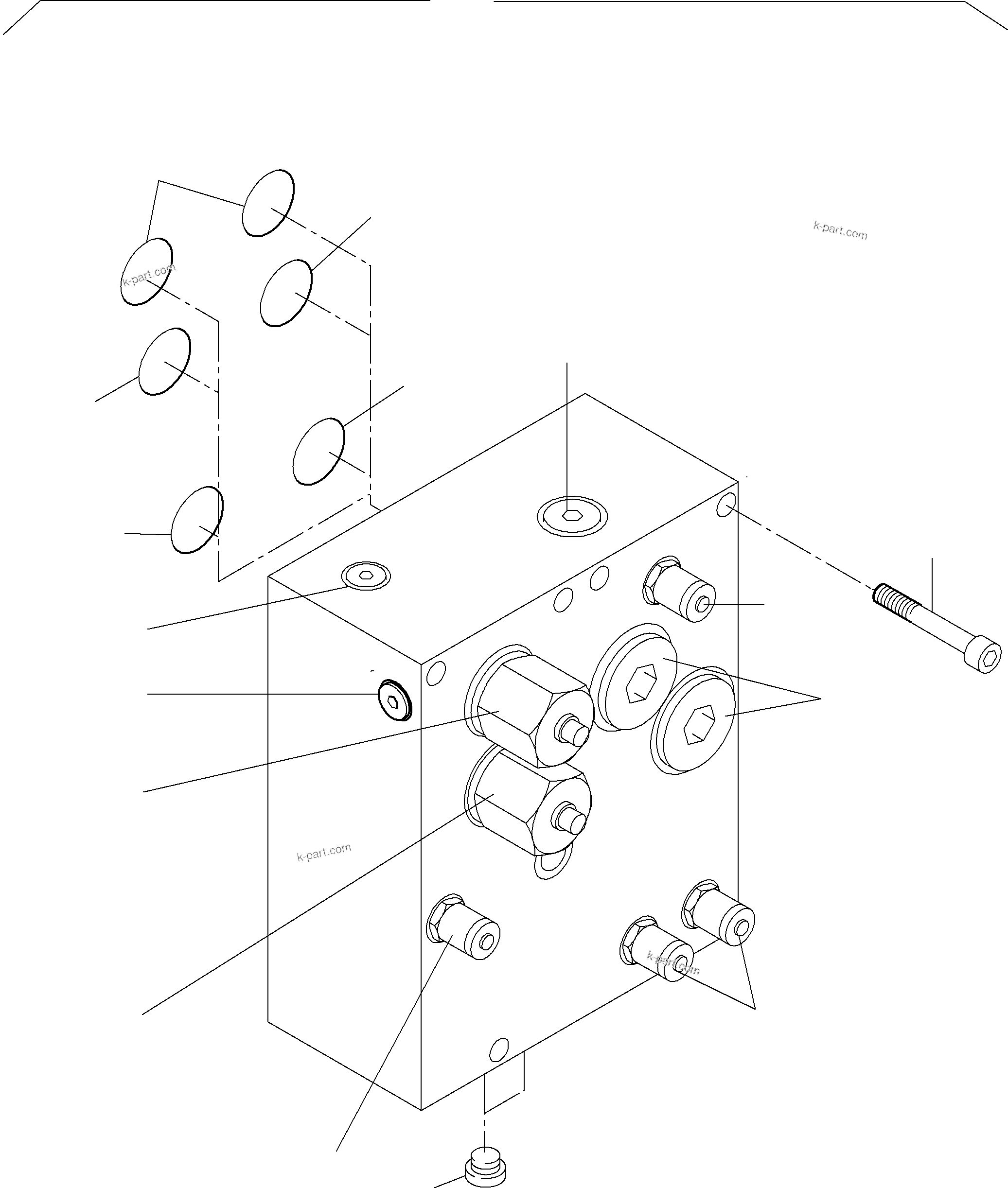 Komatsu parts book diagram for PC 7000-6E 35 003 11.06.2019: VALVE - PILOT OIL BLOCK 2 DRIVE