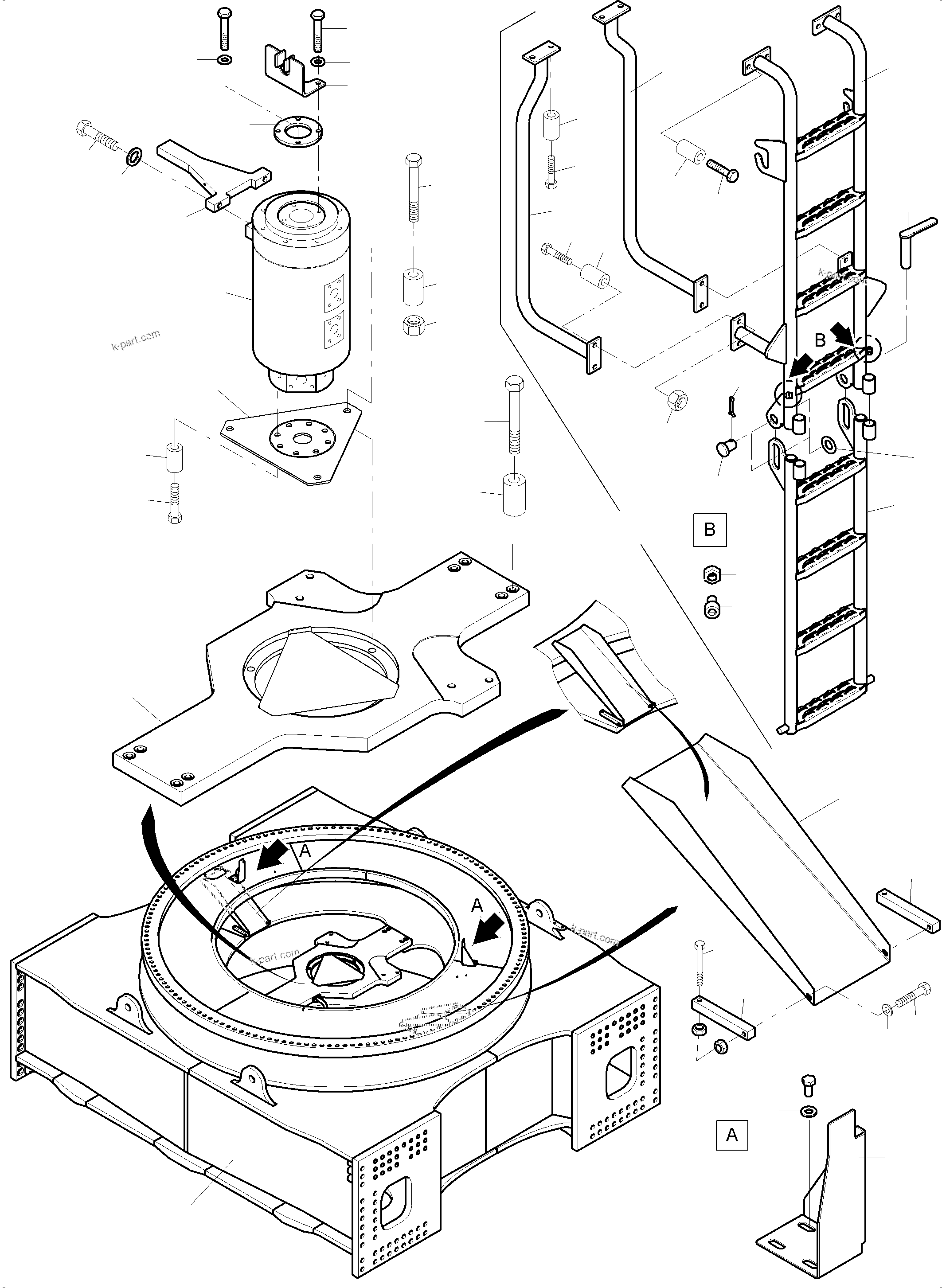 Komatsu parts book diagram for PC 7000-6E 35 003 11.06.2019: CARBODY