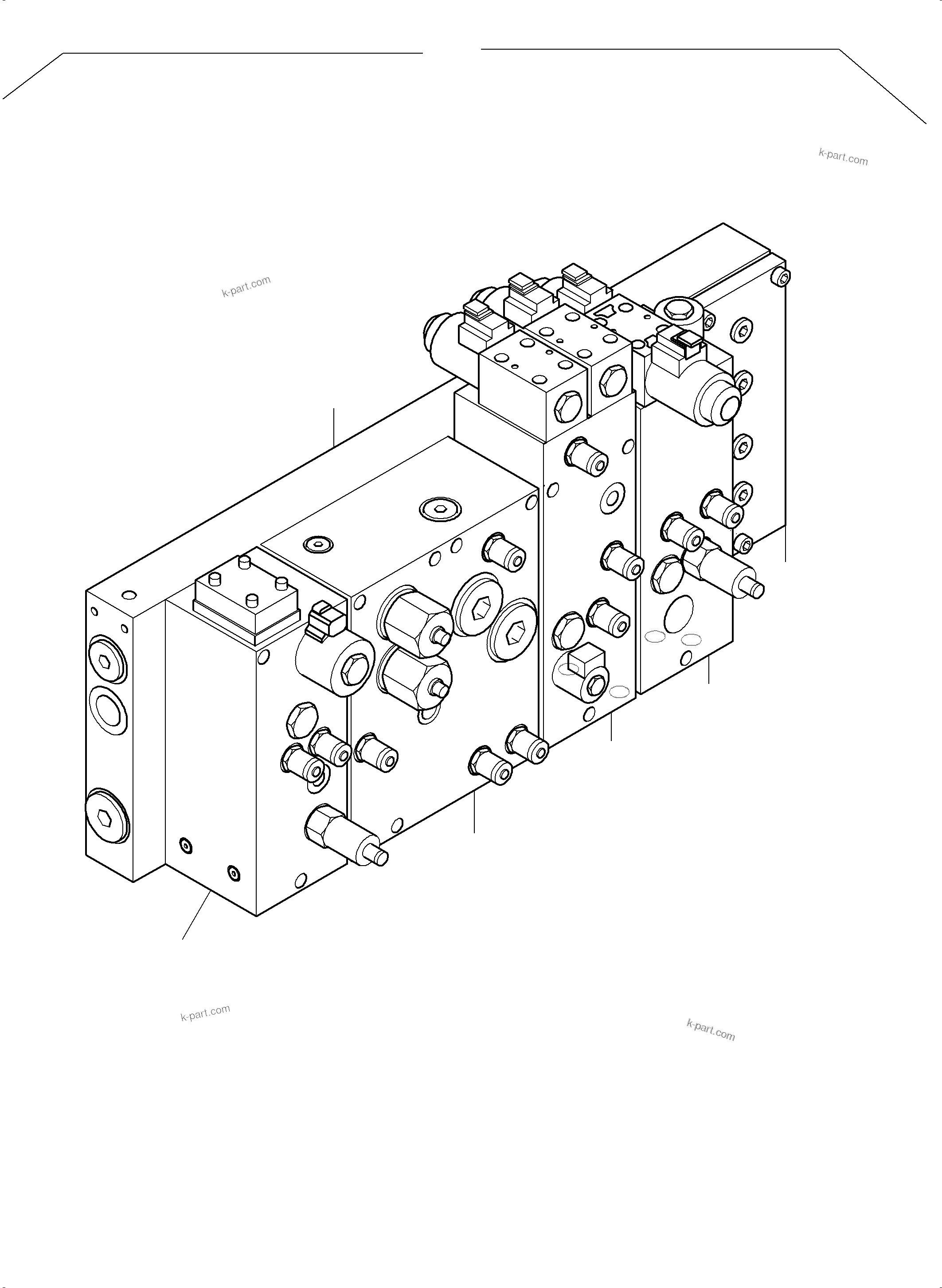 Komatsu parts book diagram for PC 7000-6E 35 003 11.06.2019: VALVE CARTRIDGE BLOCK