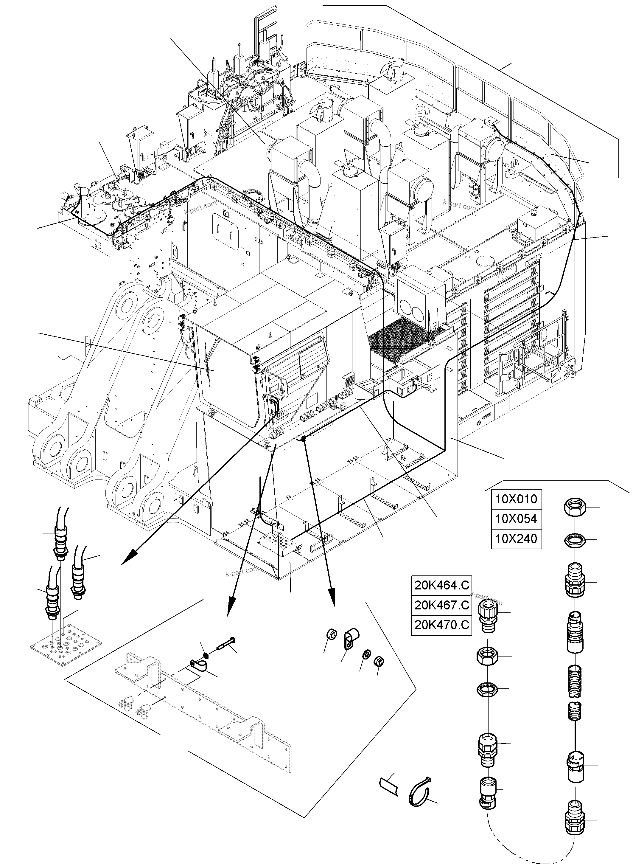 Komatsu parts book diagram for PC 7000-6E 35 003 11.06.2019: CAMERASYSTEM