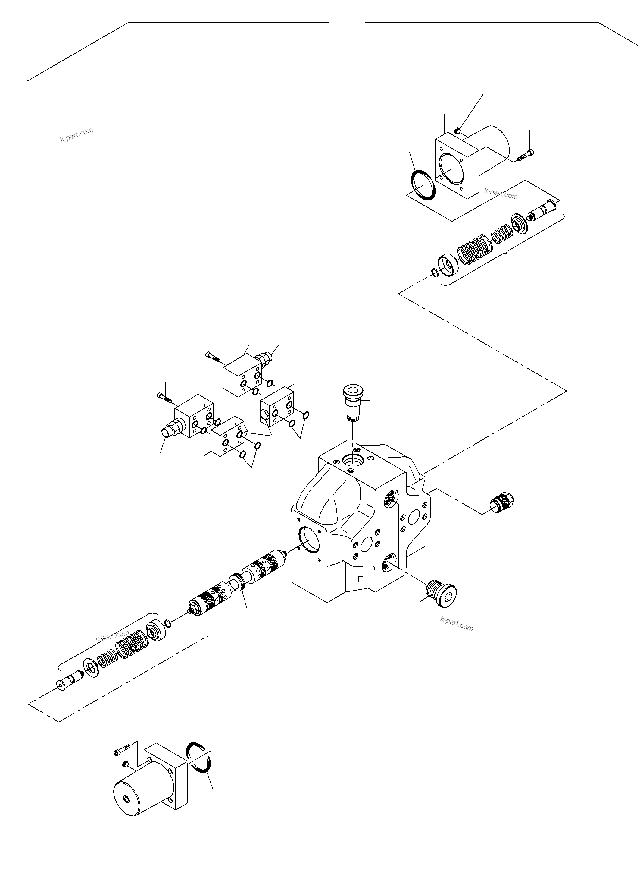 Komatsu parts book diagram for PC 7000-6E 35 003 11.06.2019: CONTROL BLOCK SLEW GEAR