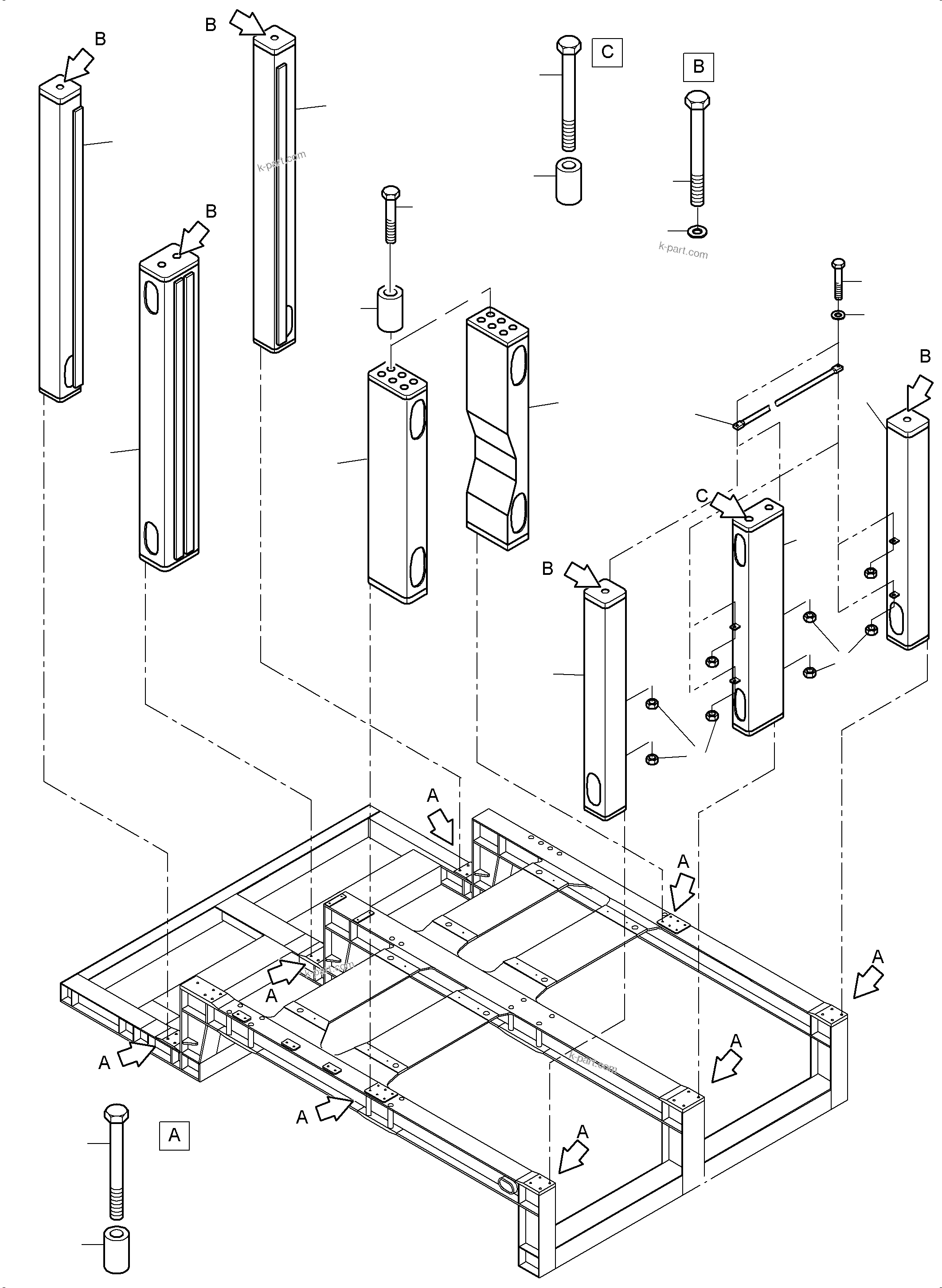 Komatsu parts book diagram for PC 7000-6E 35 003 11.06.2019: POST