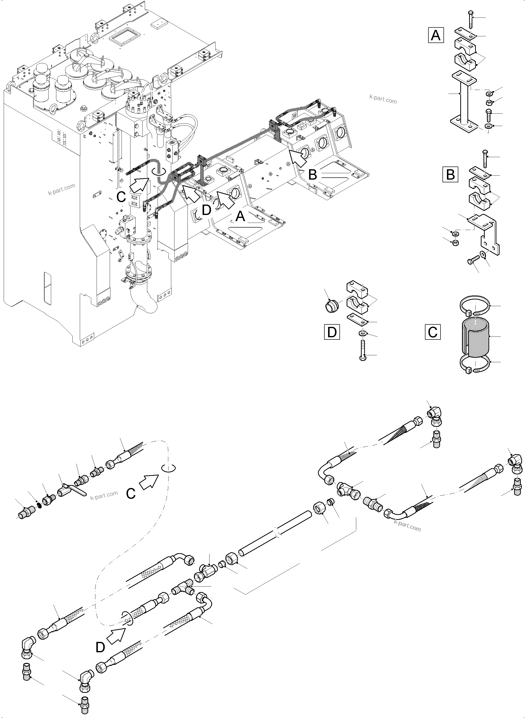 Komatsu parts book diagram for PC 7000-6E 35 003 11.06.2019: SUCTION TANK