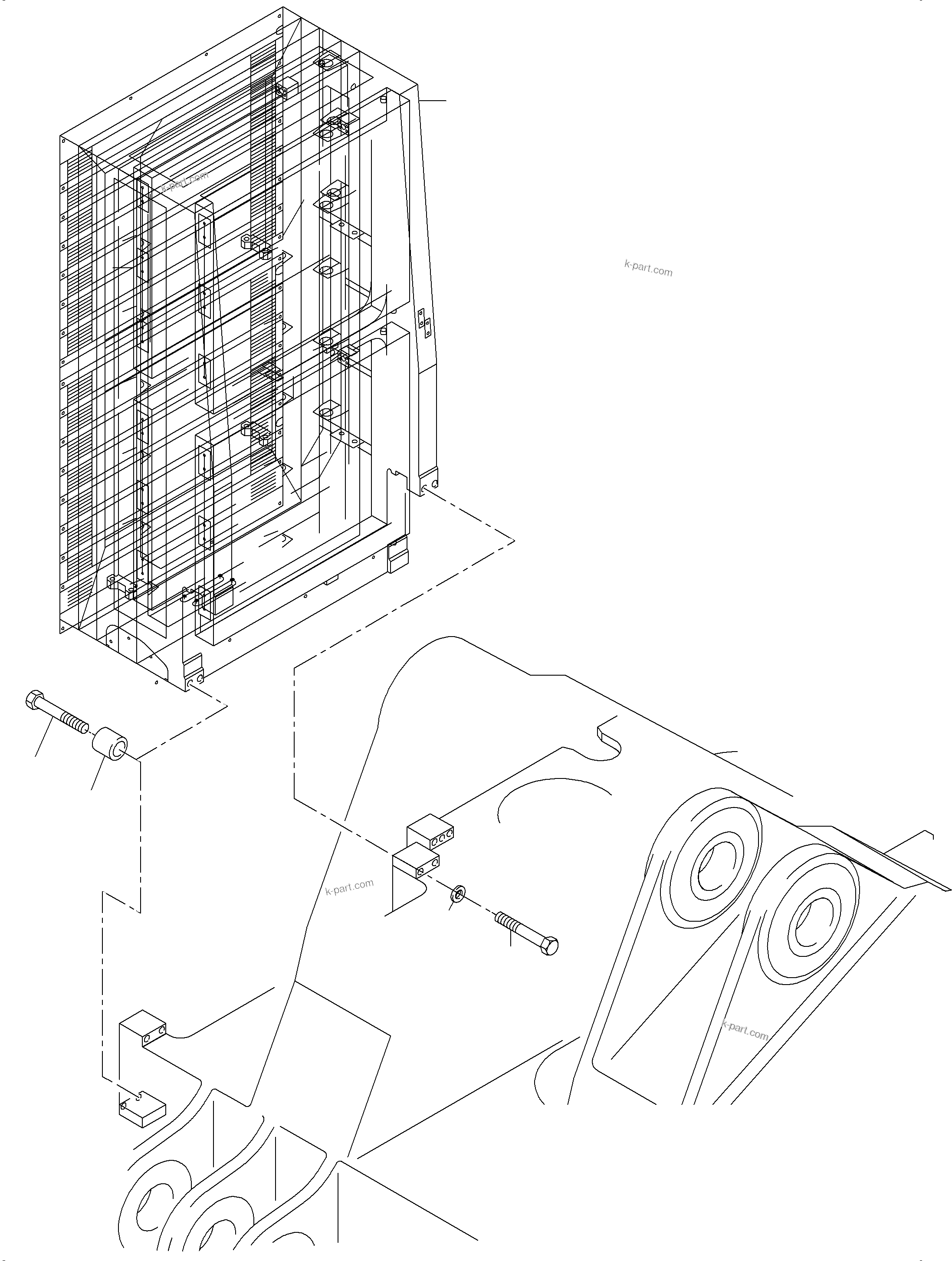 Komatsu parts book diagram for PC 7000-6E 35 003 11.06.2019: OIL COOLER, MOUNTING