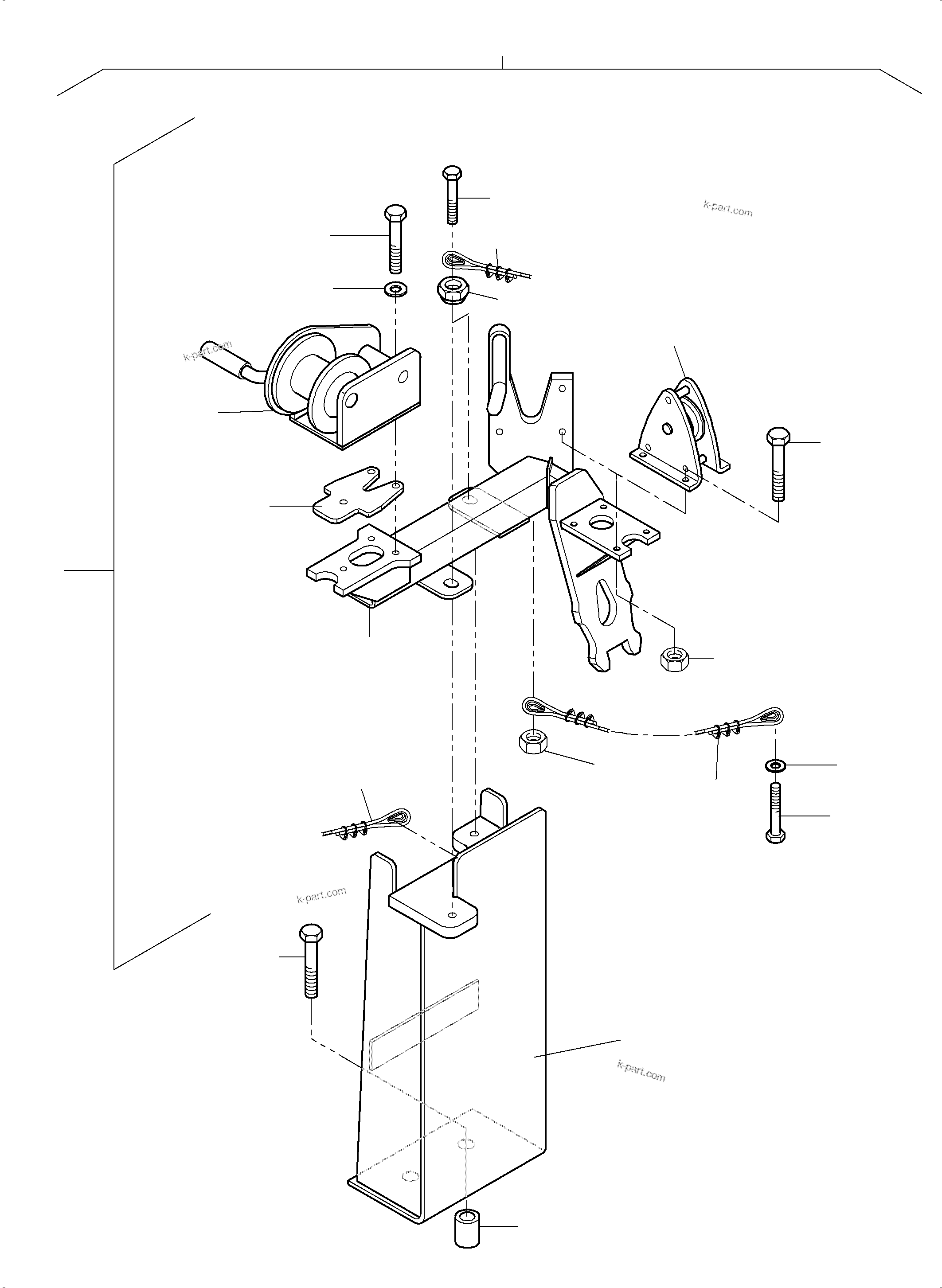 Komatsu parts book diagram for PC 7000-6E 35 003 11.06.2019: INSTALLATION WINCH