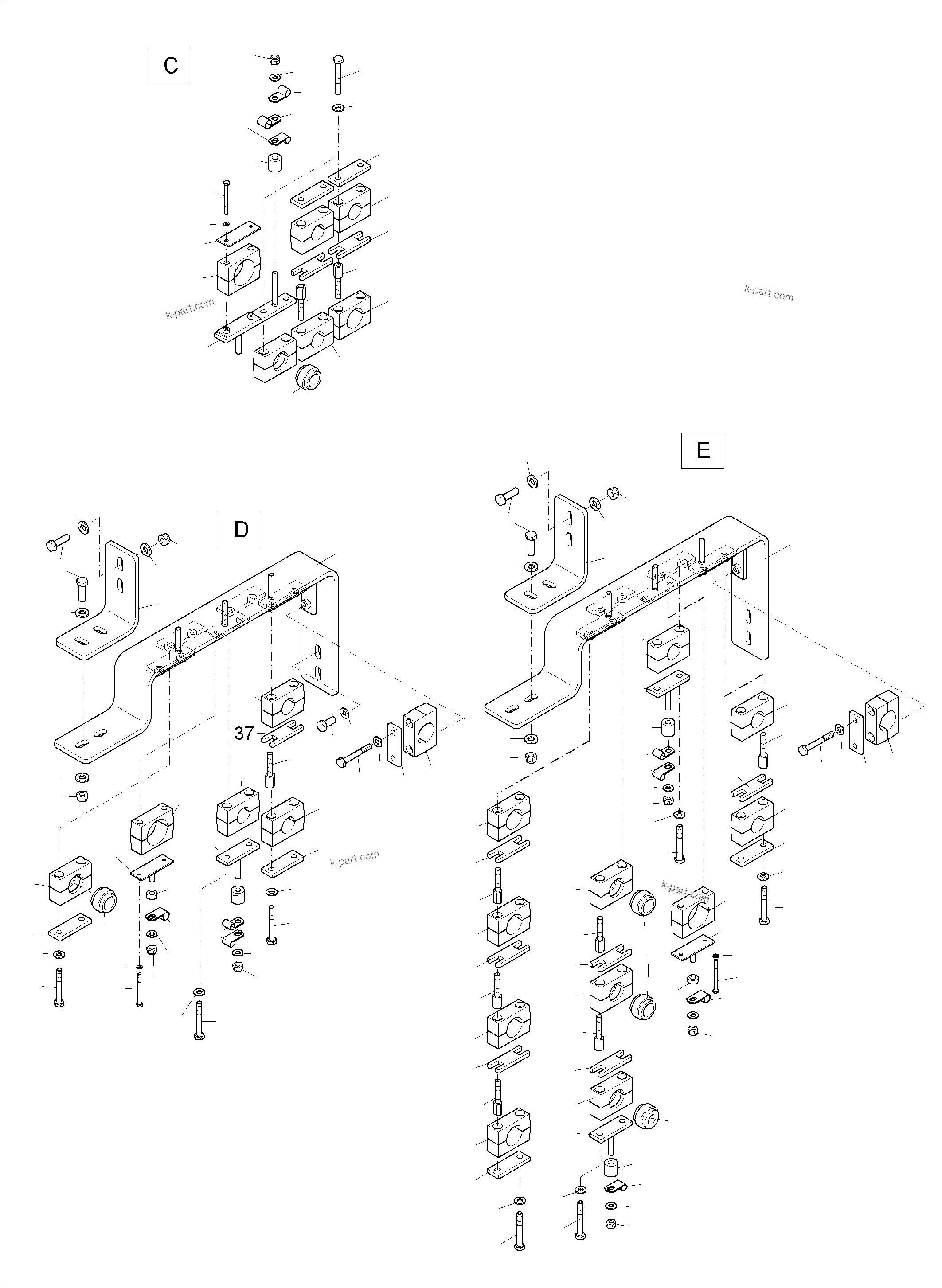 Komatsu parts book diagram for PC 7000-6E 35 003 11.06.2019: ELEKTRIC CABLE MS SWITCH CABINET CSA