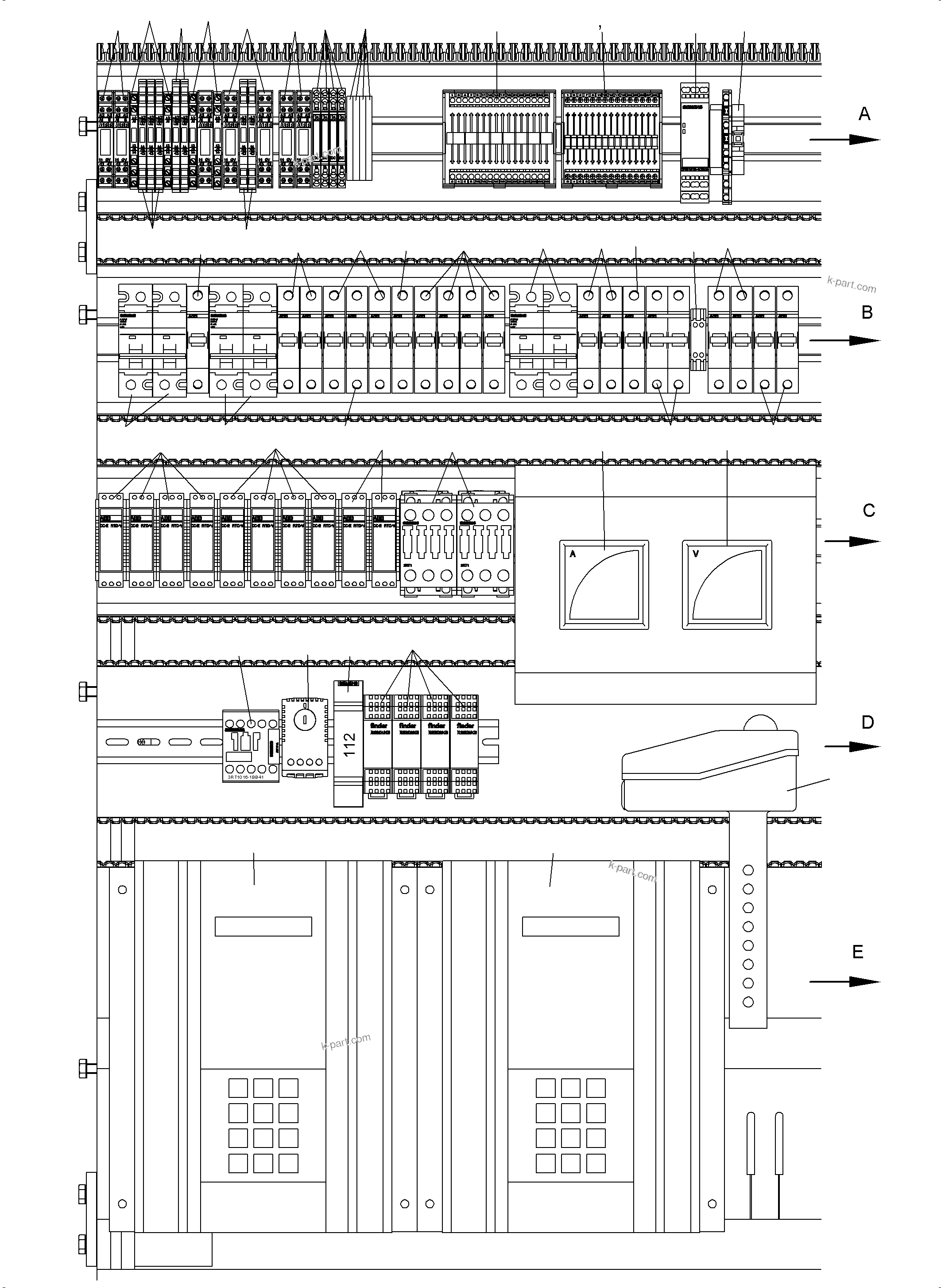 Komatsu parts book diagram for PC 7000-6E 35 003 11.06.2019: MOUNTING PLATE - CAB SUPPORT(NS-SWITCH CABINET
