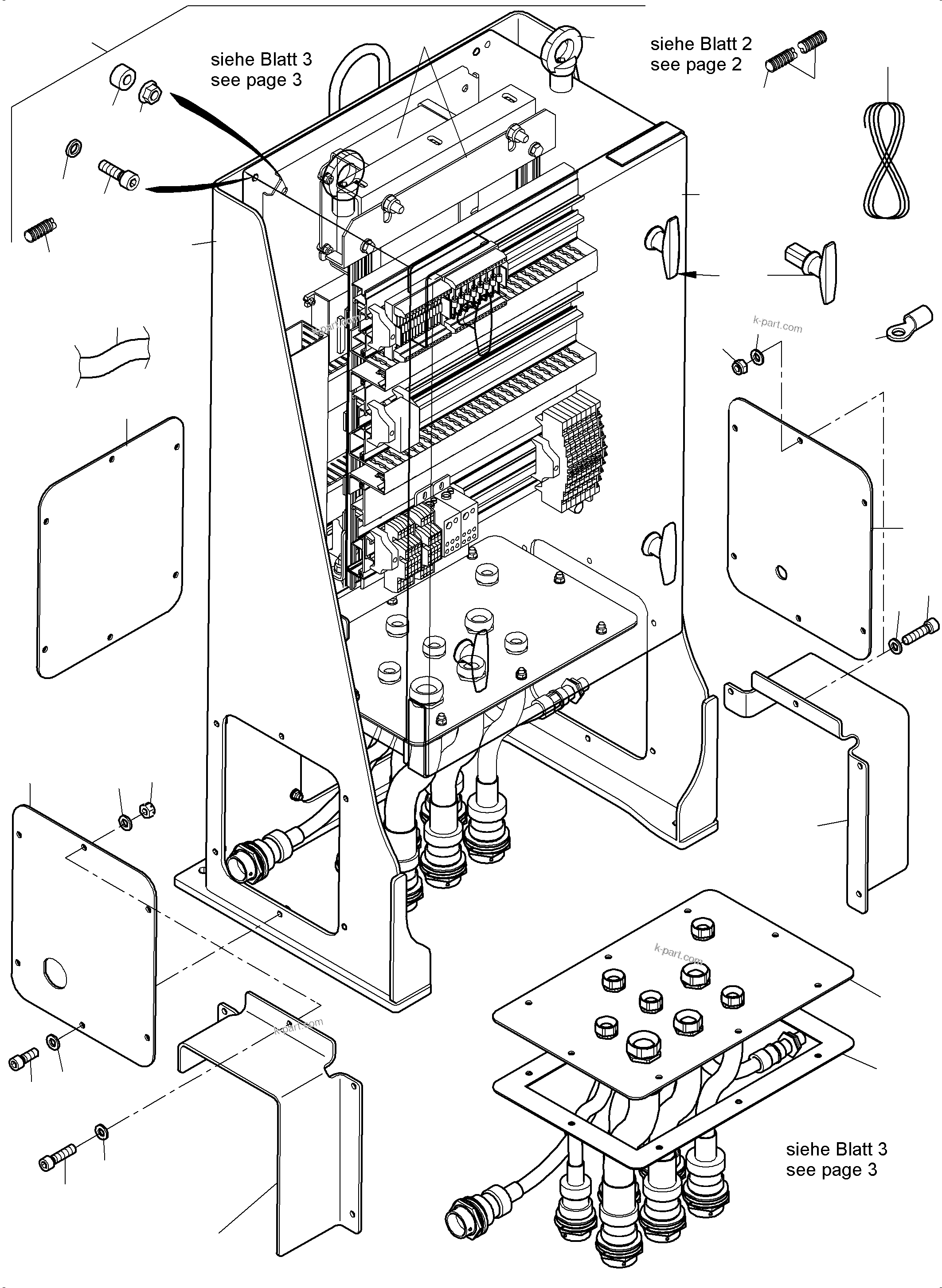 Komatsu parts book diagram for PC 7000-6E 35 003 11.06.2019: SWITCH CABINET ORT 40 TT