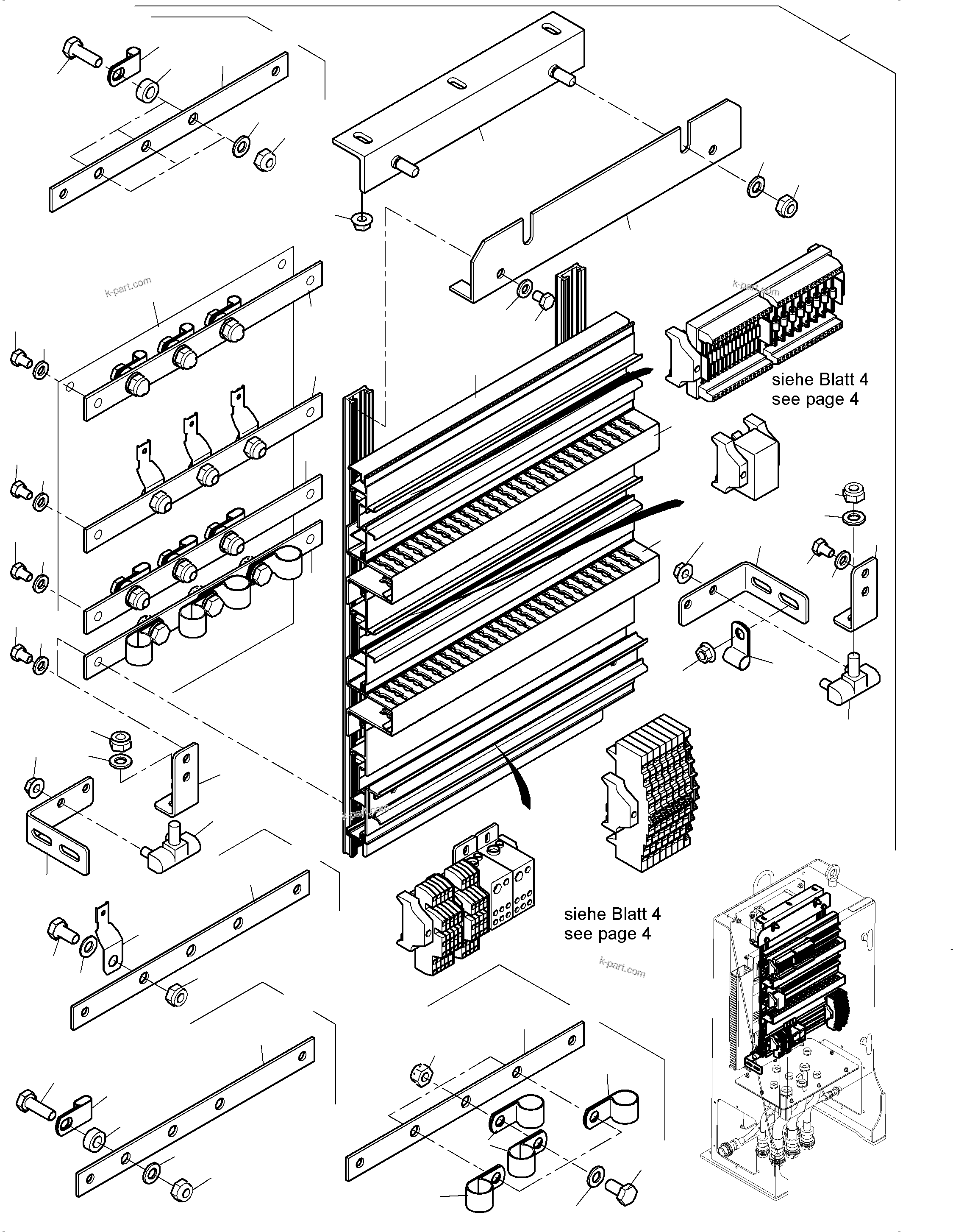 Komatsu parts book diagram for PC 7000-6E 35 003 11.06.2019: SWITCH CABINET ORT 40 TT
