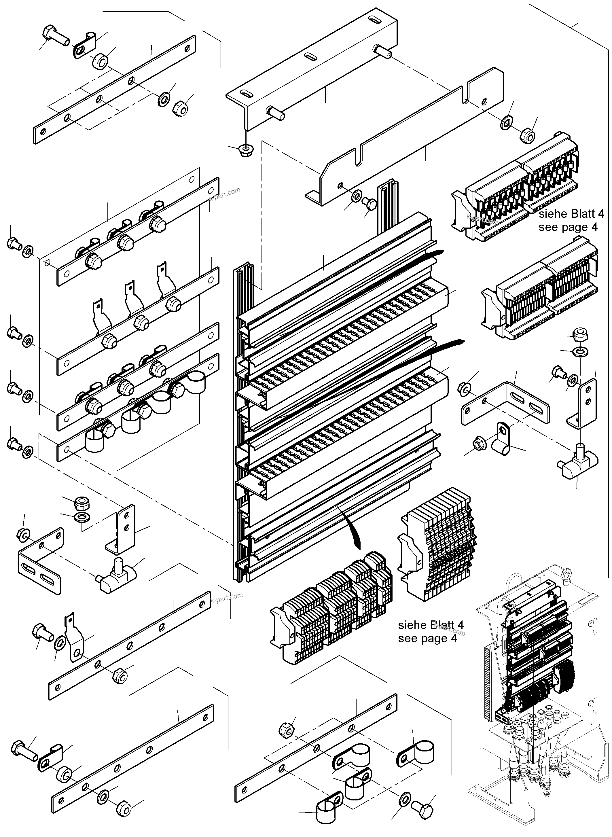 Komatsu parts book diagram for PC 7000-6E 35 003 11.06.2019: SWITCH CABINET ORT 51